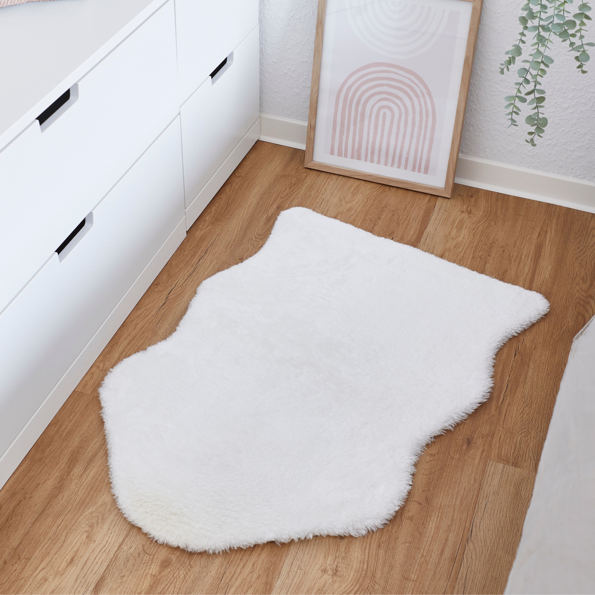 Andiamo Fellteppich "Lamm Fellimitat" fellförmig 20 mm Höhe Kunstfell, besonders weich durch Microfaser, Kudenliebling