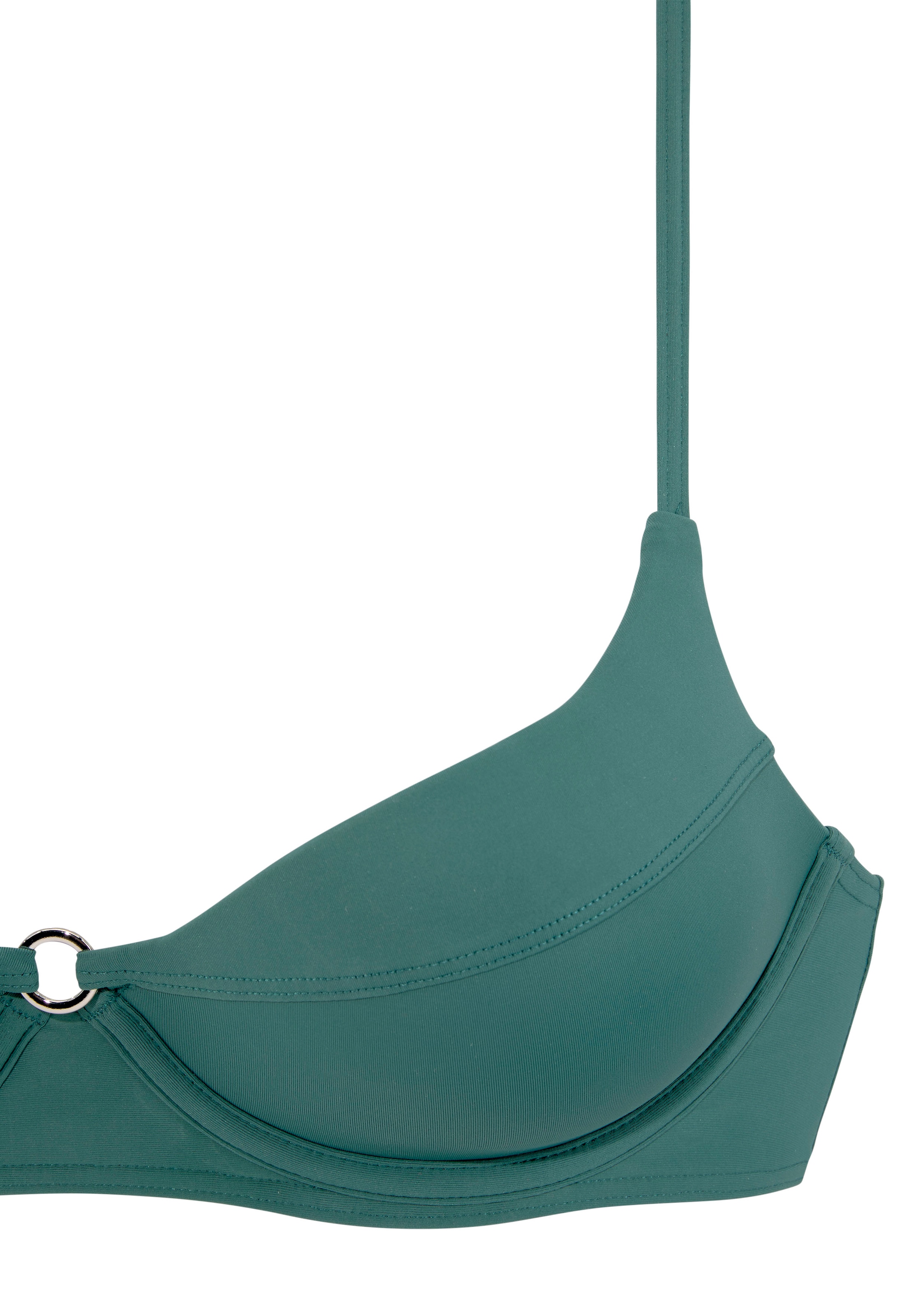 LASCANA Bügel-Bikini, mit wattierten Cups und Zierring