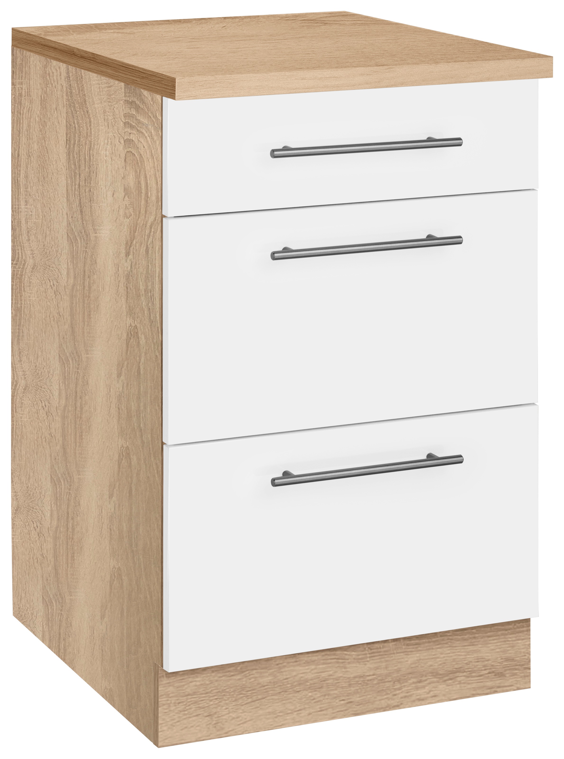 wiho Küchen Unterschrank "Cali" 50 cm breit, mit 2 grossen Auszügen