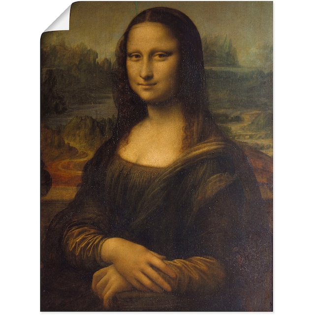 Artland Wandbild »Mona Lisa. Um 1503«, Porträts, (1 St.), als Leinwandbild,  Wandaufkleber oder Poster in versch. Grössen online shoppen |  Jelmoli-Versand