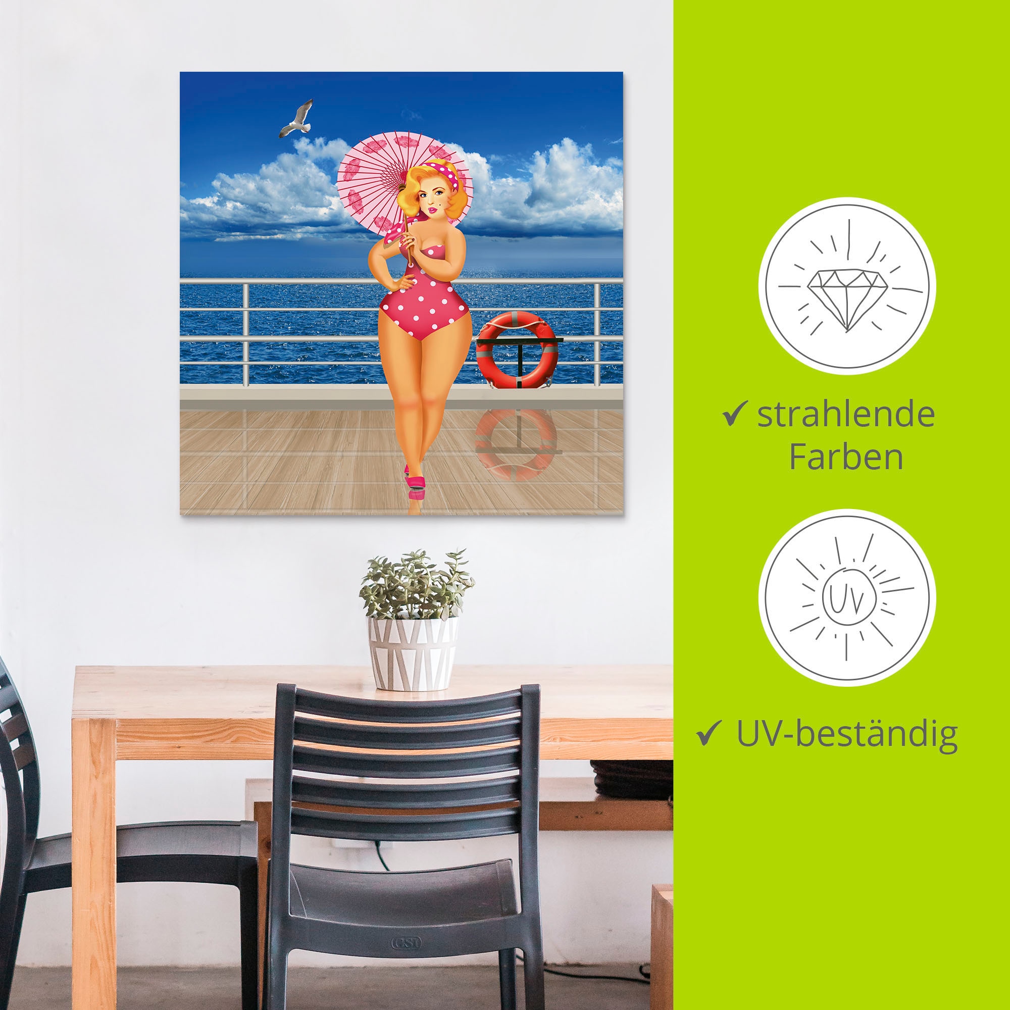Artland Wandbild »Pin-Up Girl«, Bilder von Frauen, (1 St.), als Alubild, Outdoorbild in verschied. Grössen