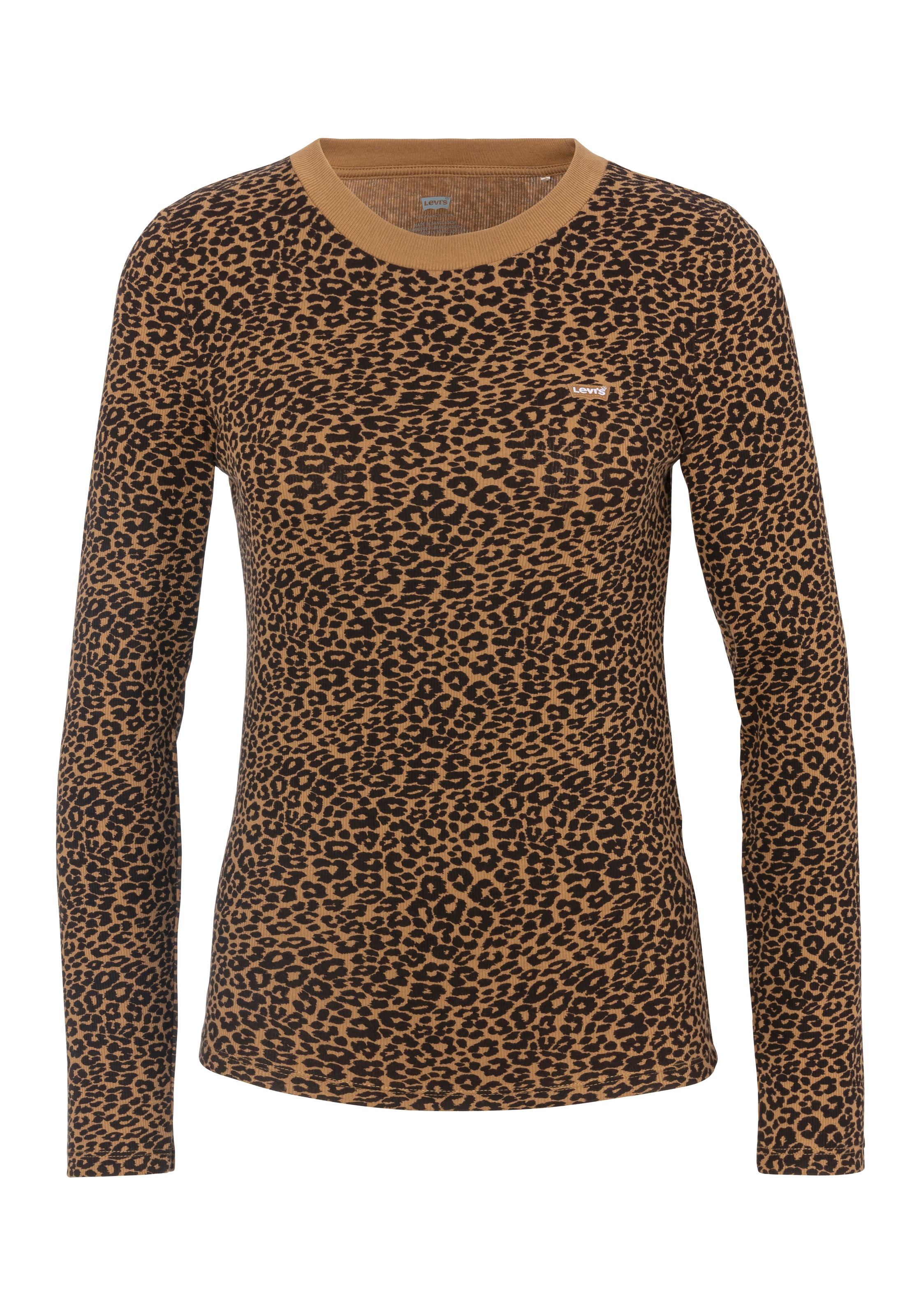 Levi's® Langarmshirt »ESSENTIAL HM LS TEE« gerippt mit Leo-Muster