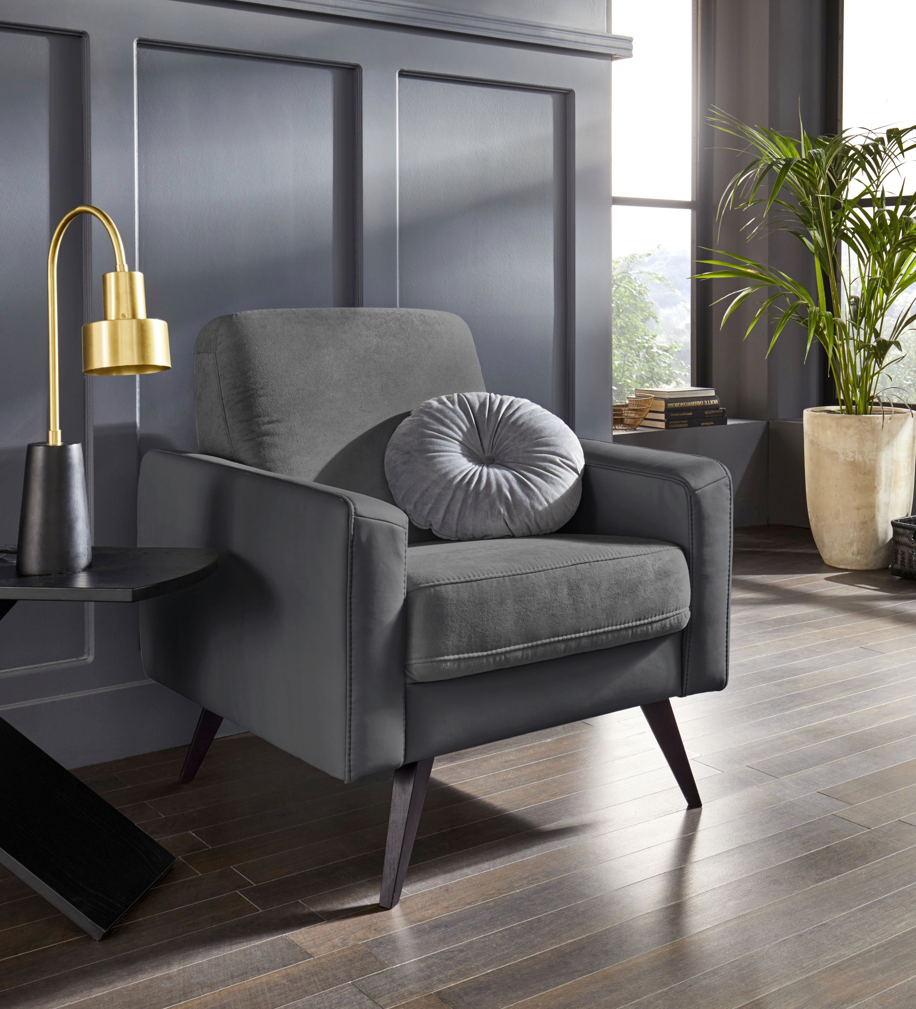 exxpo - sofa fashion Sessel "Samso, Loungesessel mit tollem Sitzkomfort" Komfortsitzhöhe 49cm