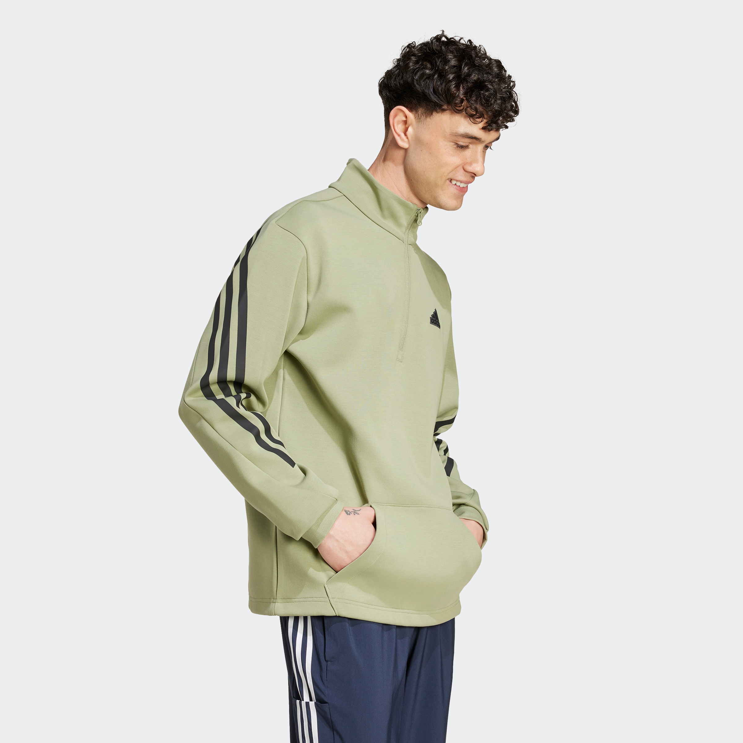 adidas Sportswear Rollkragenpullover »M FI 3S HALFZIP«, (1 tlg.)