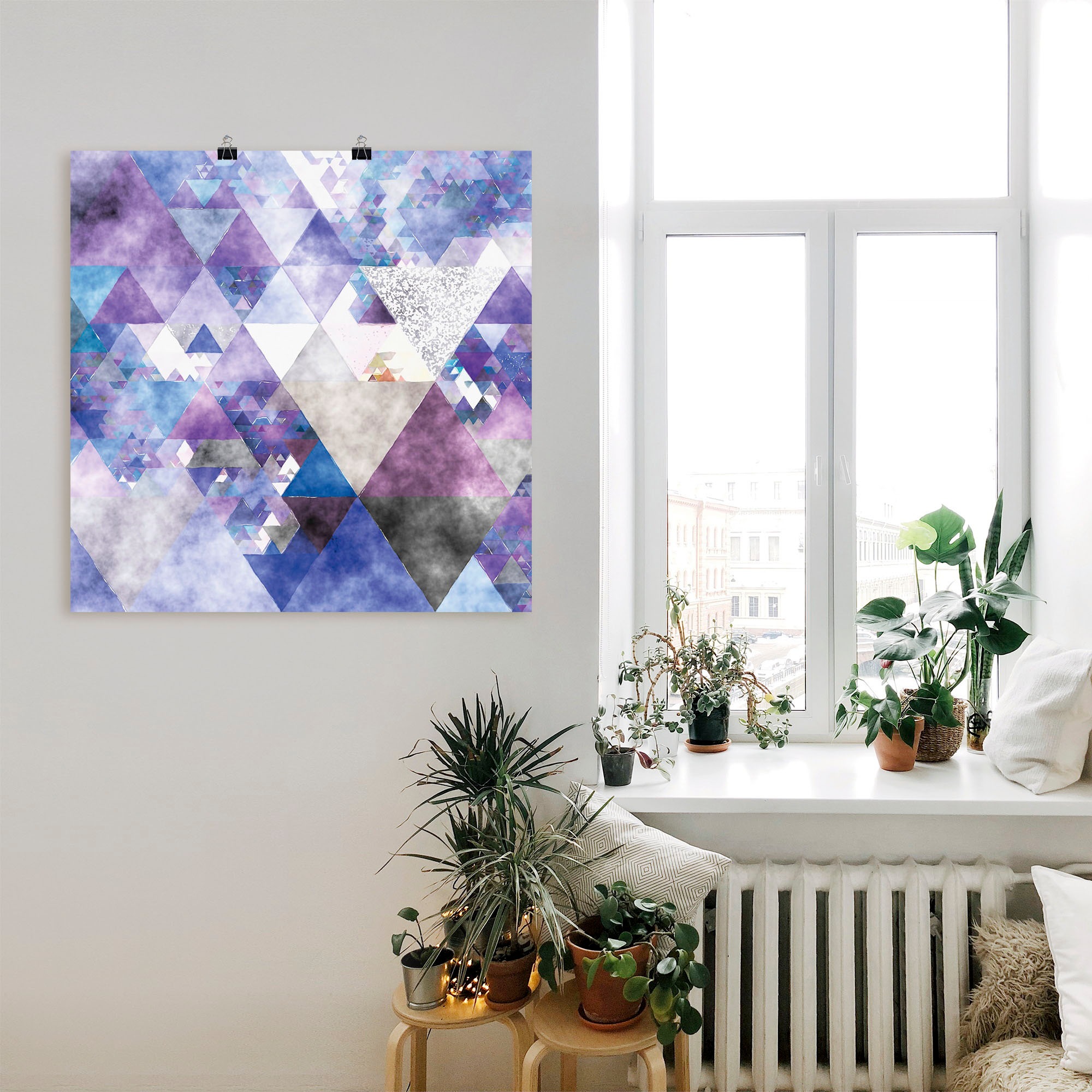 Artland Wandbild »Dreiecke«, Muster, (1 St.), als Leinwandbild, Poster in verschied. Grössen