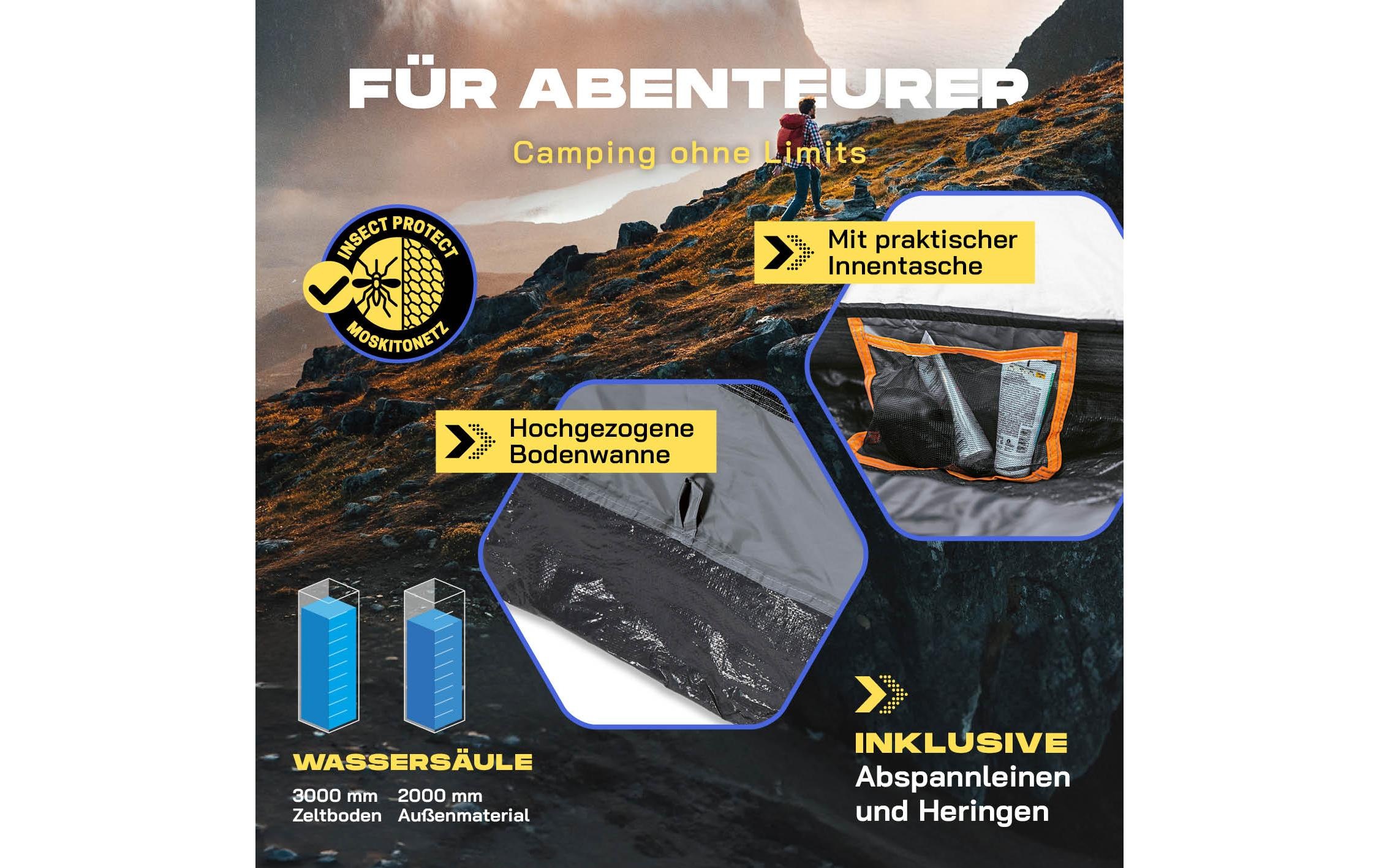Wurfzelt »Where tomorrow 3 Personen«, 3 Personen