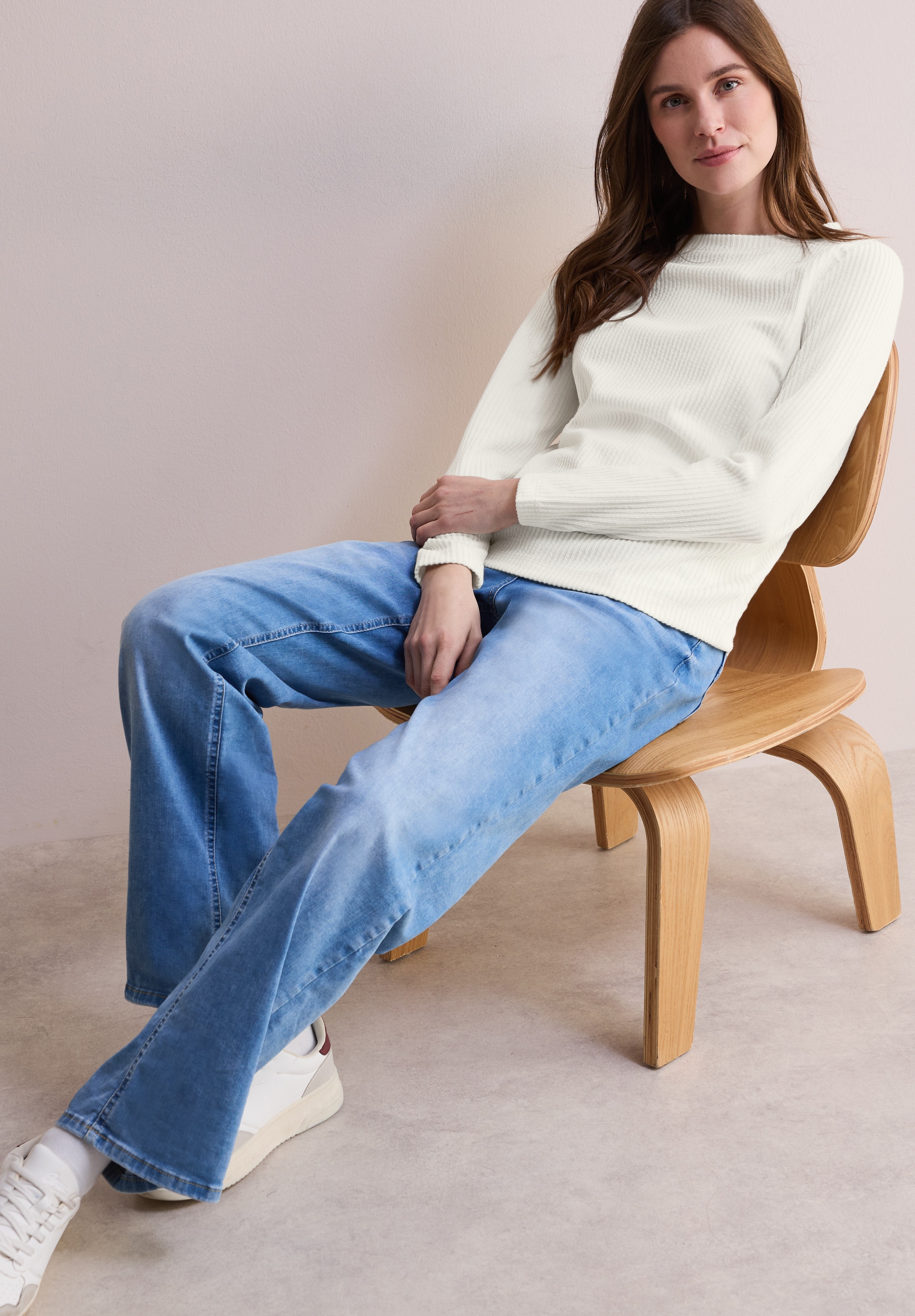 Cecil Langarmshirt, mit Struktur