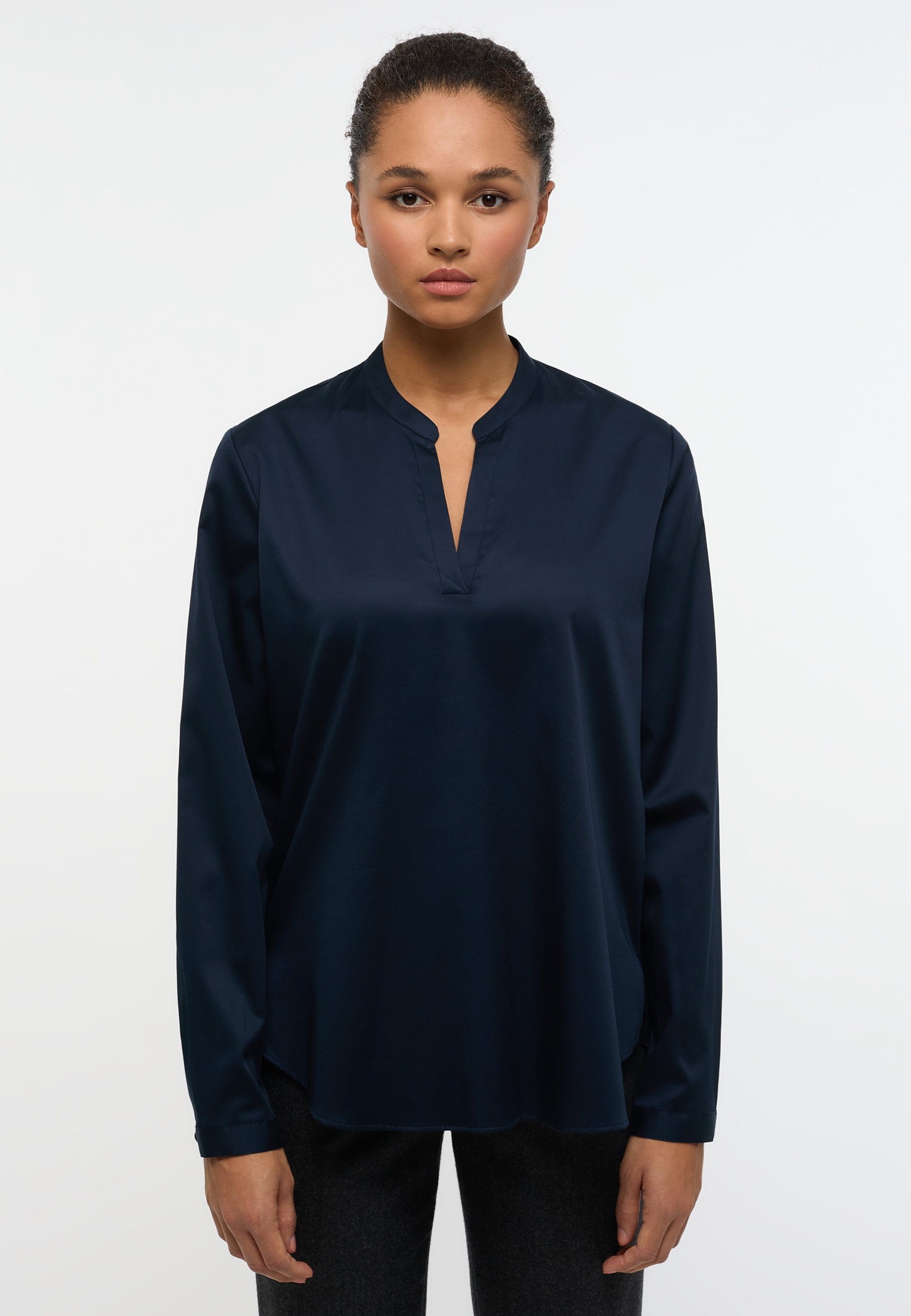 Eterna Longbluse »LOOSE FIT« EASY IRON (bügelleicht)