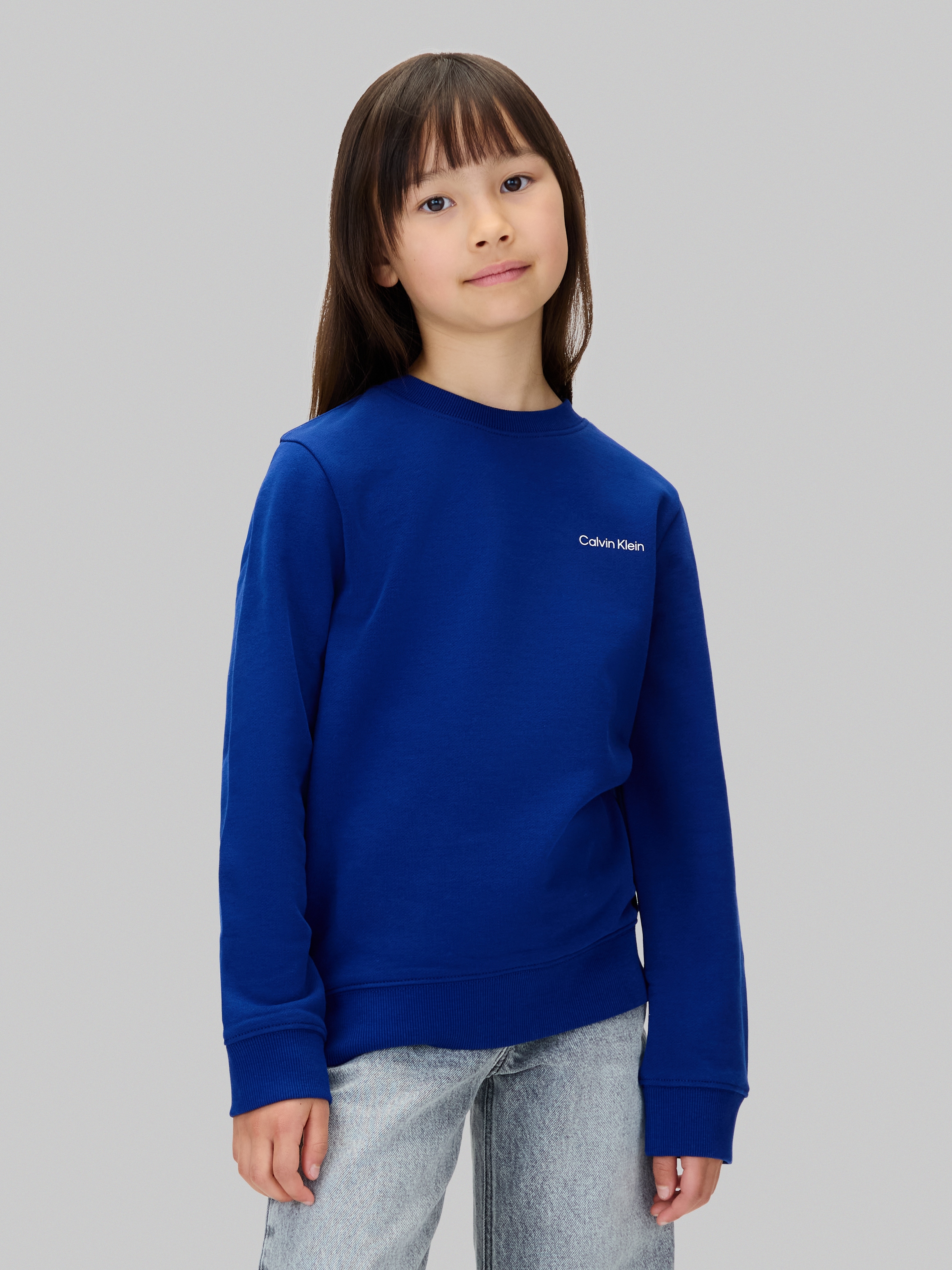 Calvin Klein Jeans Sweatshirt »CHEST INST. LOGO REGULAR CN«, für Kinder bis 16 Jahre, Logo-Schriftzug, Unisex