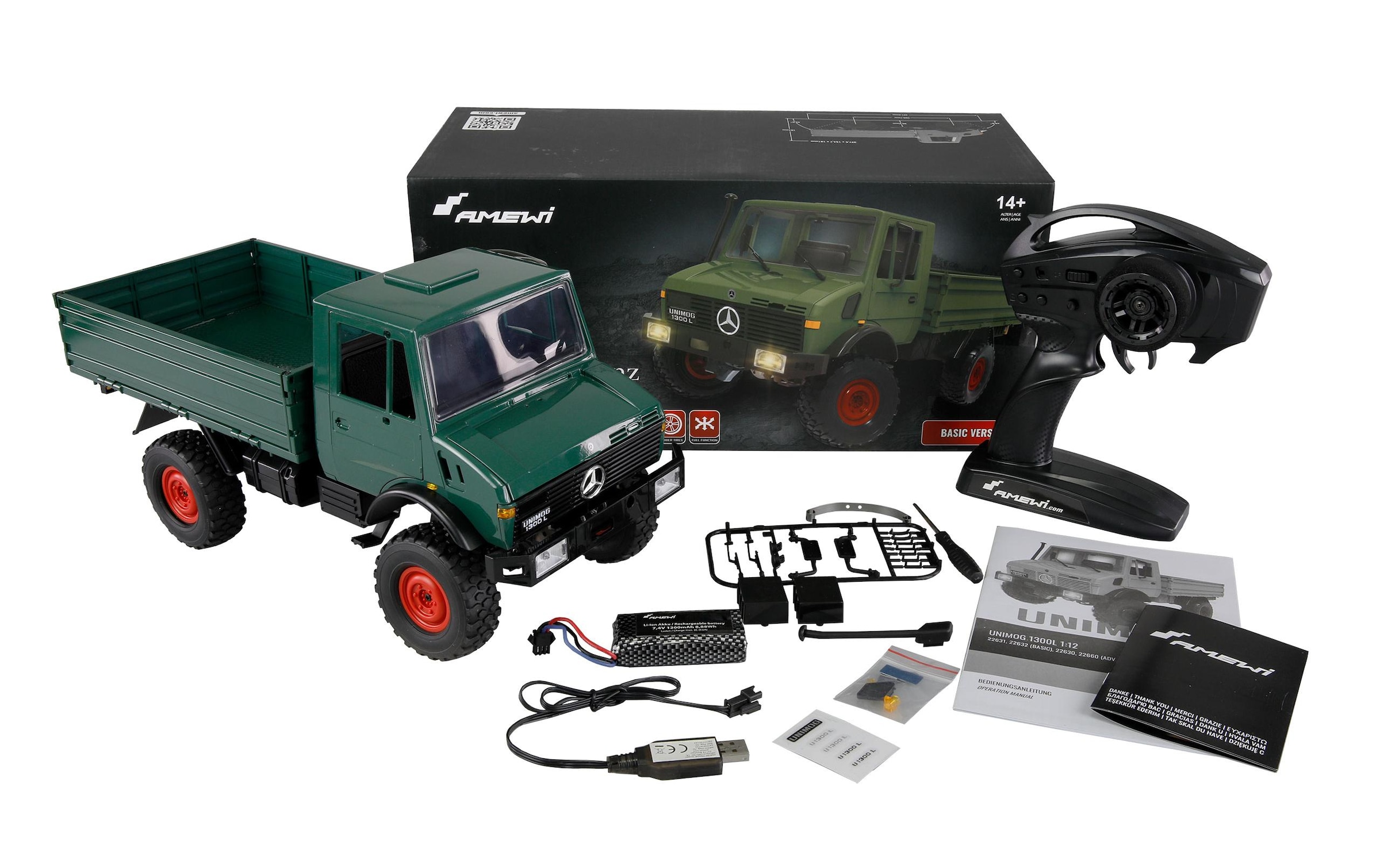 Amewi RC-Auto »Mercedes-Benz Unimog Basic 4WD RTR«