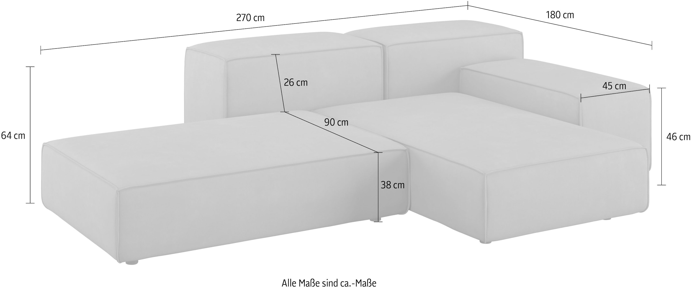 designwerk Big-Sofa »Puzzle, Designsofa für Indoor und Outdoor, bequem, modular«, wasserabweisend & strapazierfähig