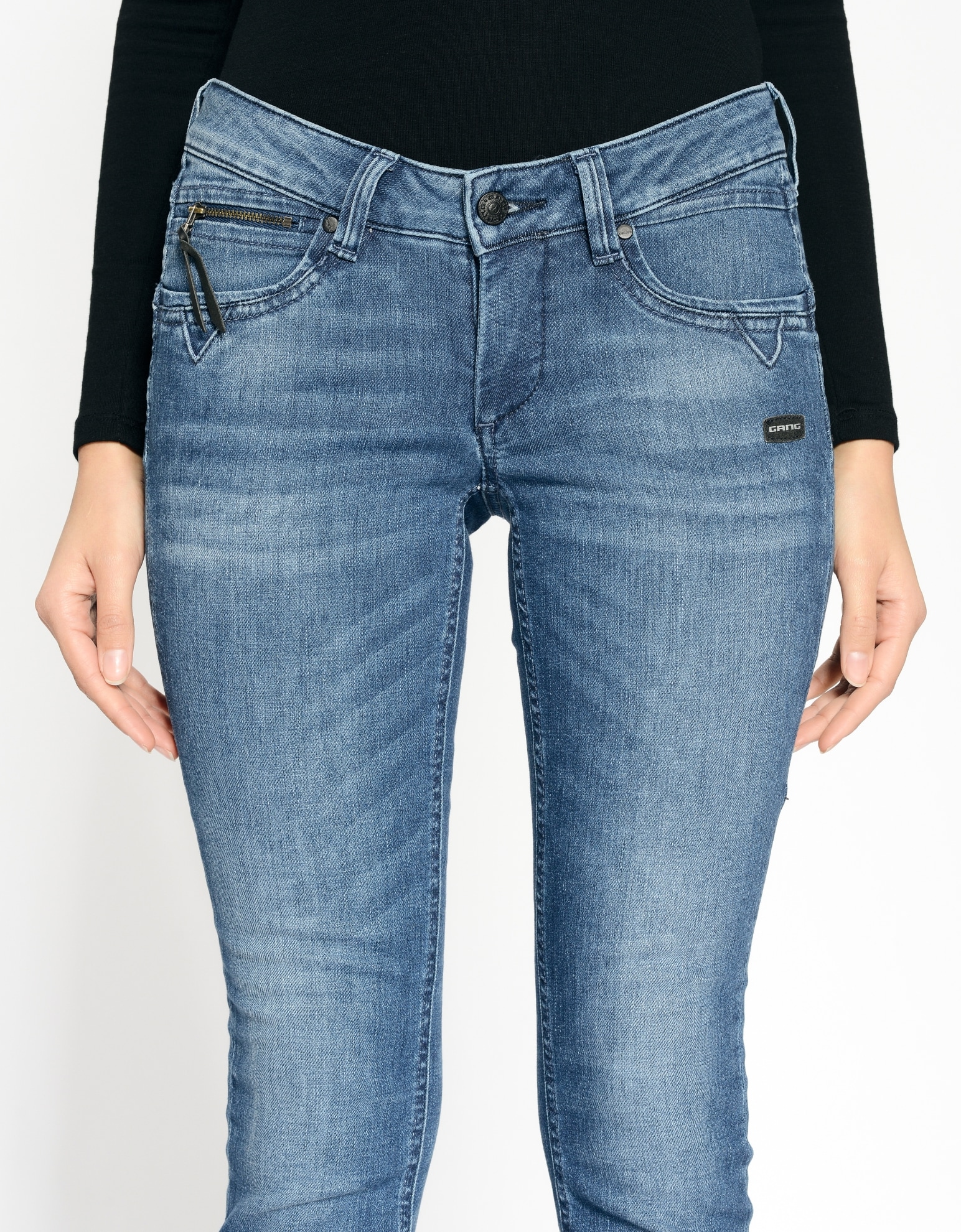 GANG Skinny-fit-Jeans »94NIKITA«, mit Zipper-Detail an der Coinpocket