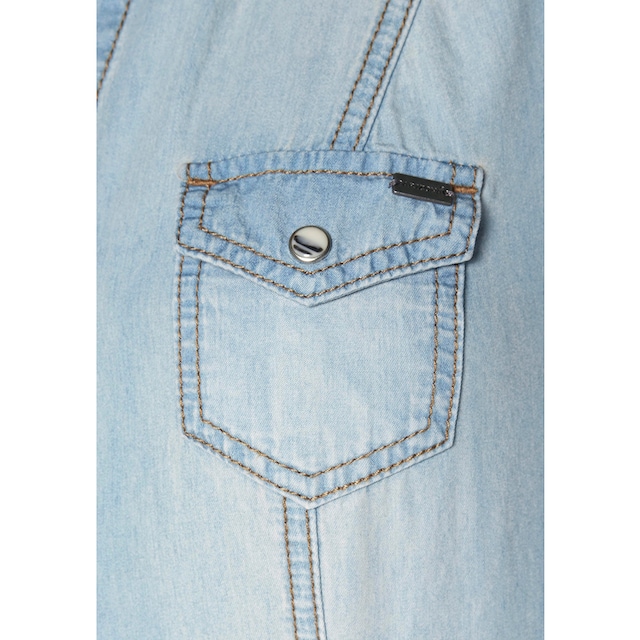 Arizona Jeansbluse, mit Knöpfen in Perlmuttoptik online kaufen |  Jelmoli-Versand