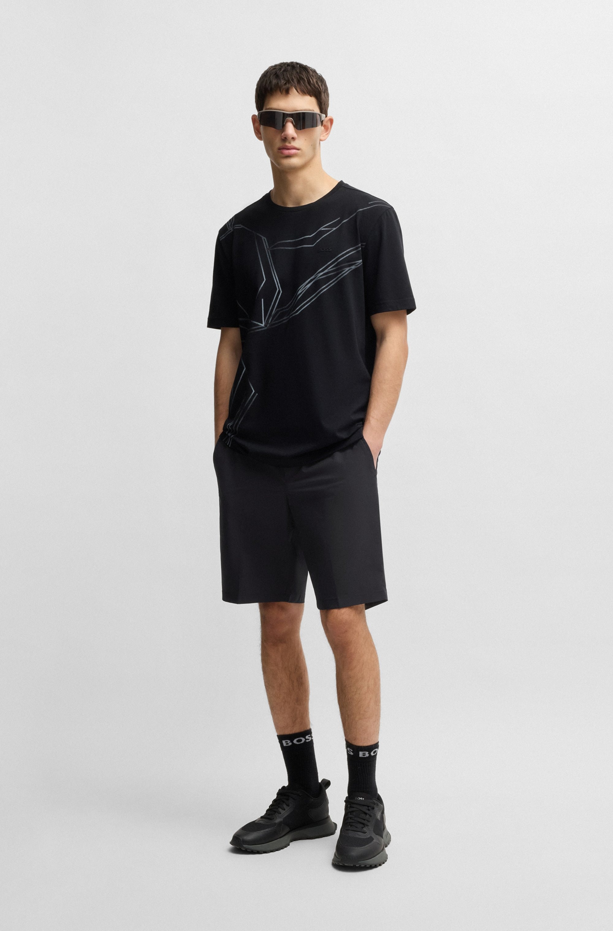 BOSS GREEN Shorts »S Speedflex«, in klassischer Form Jogpants Sweatpants Stretchhose