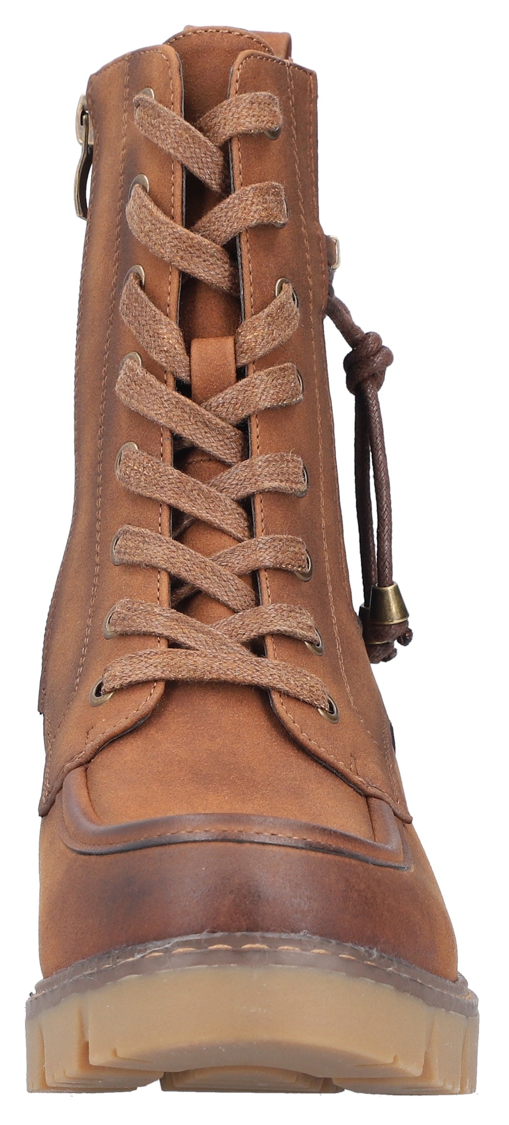Rieker Winterstiefelette, Schnürboots, Stiefelette, Blockabsatz, mit Reissverschluss
