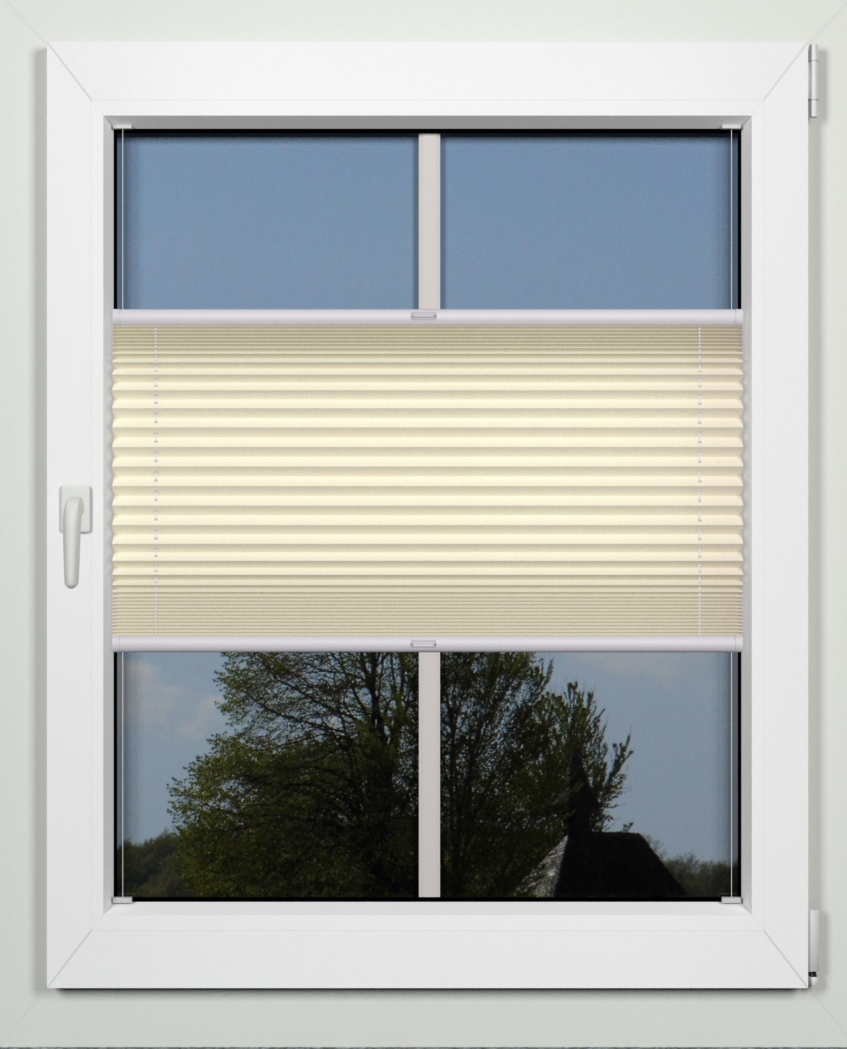 indeko Plissee "simple" Lichtschutz mit Bohren verspannt nach Mass