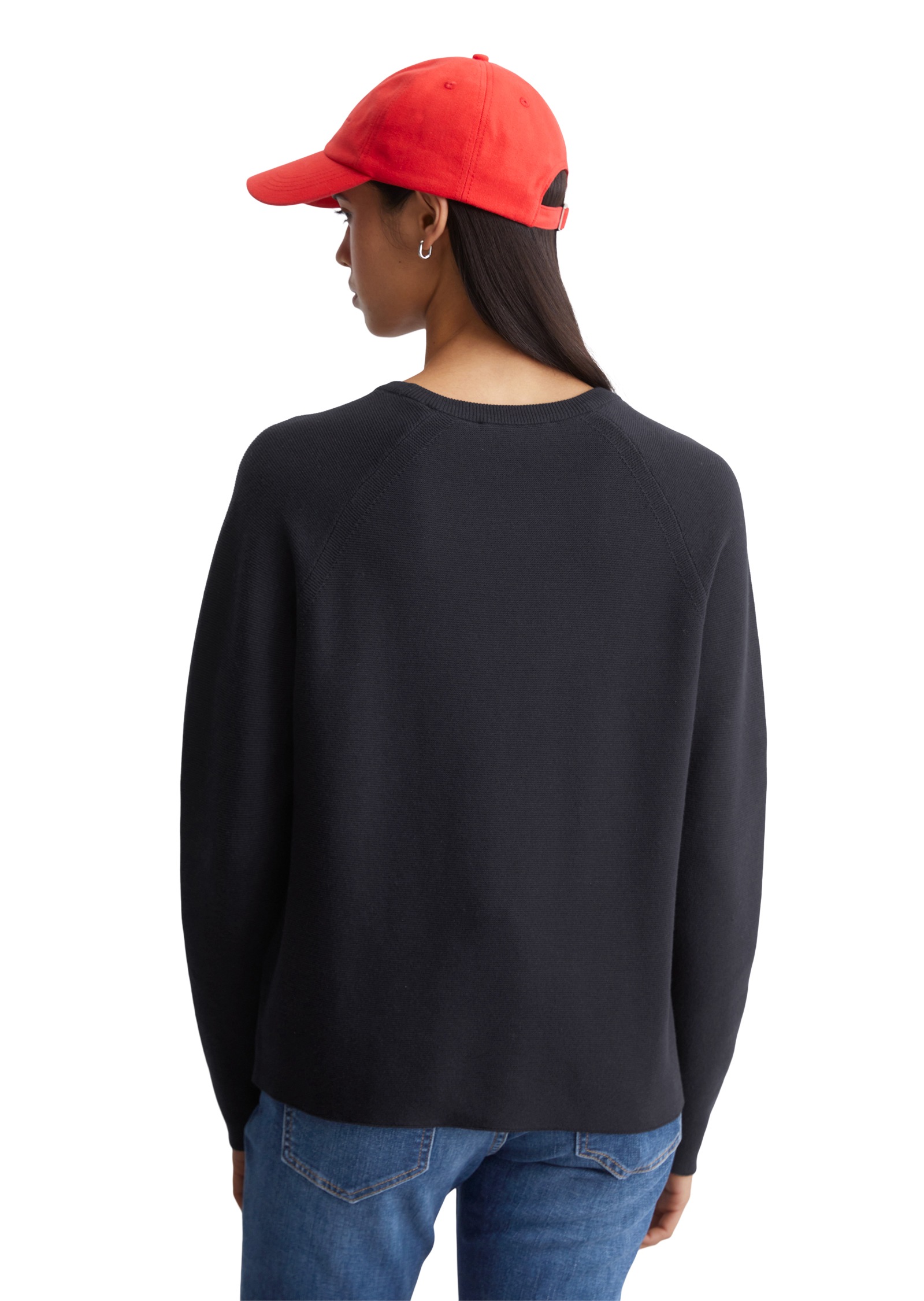 Marc O'Polo DENIM Rundhalspullover, mit feiner Struktur