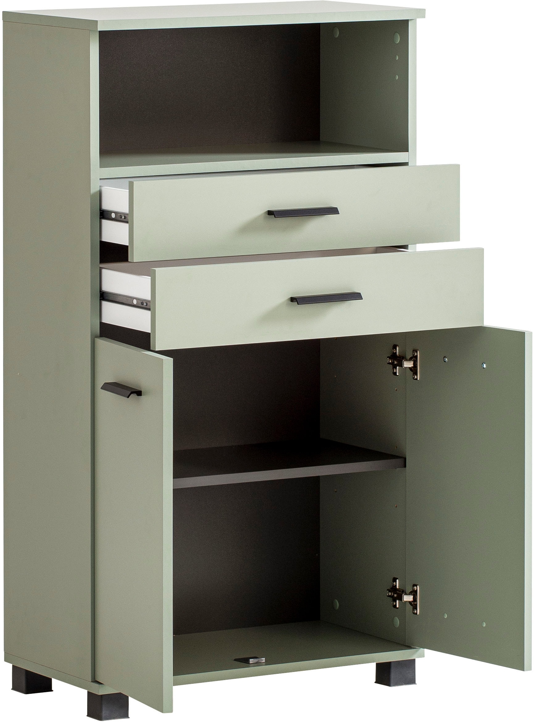 welltime Midischrank »Palermo, Breite 60 cm«, Metallbeschläge