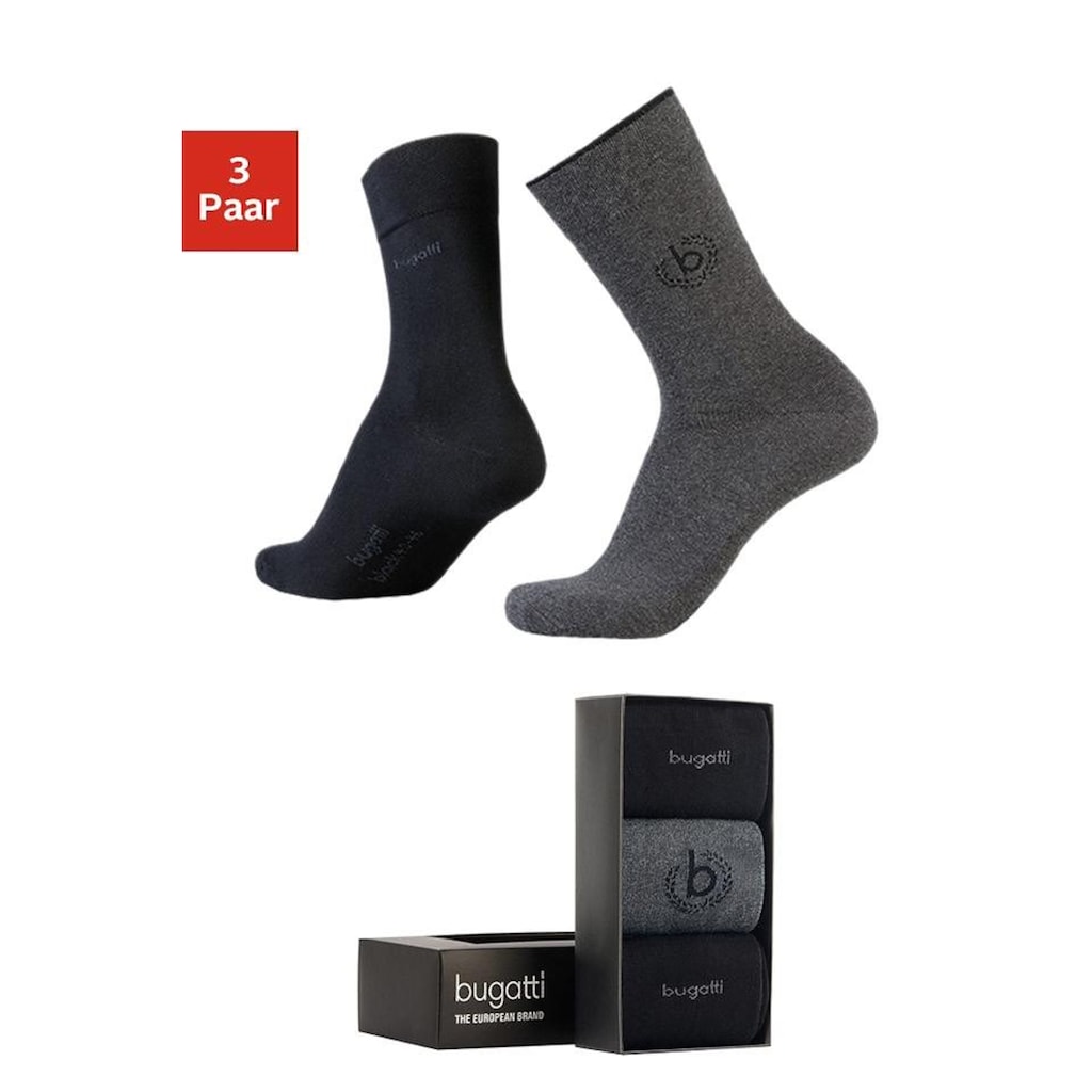 bugatti Businesssocken, (Box, 3 Paar)