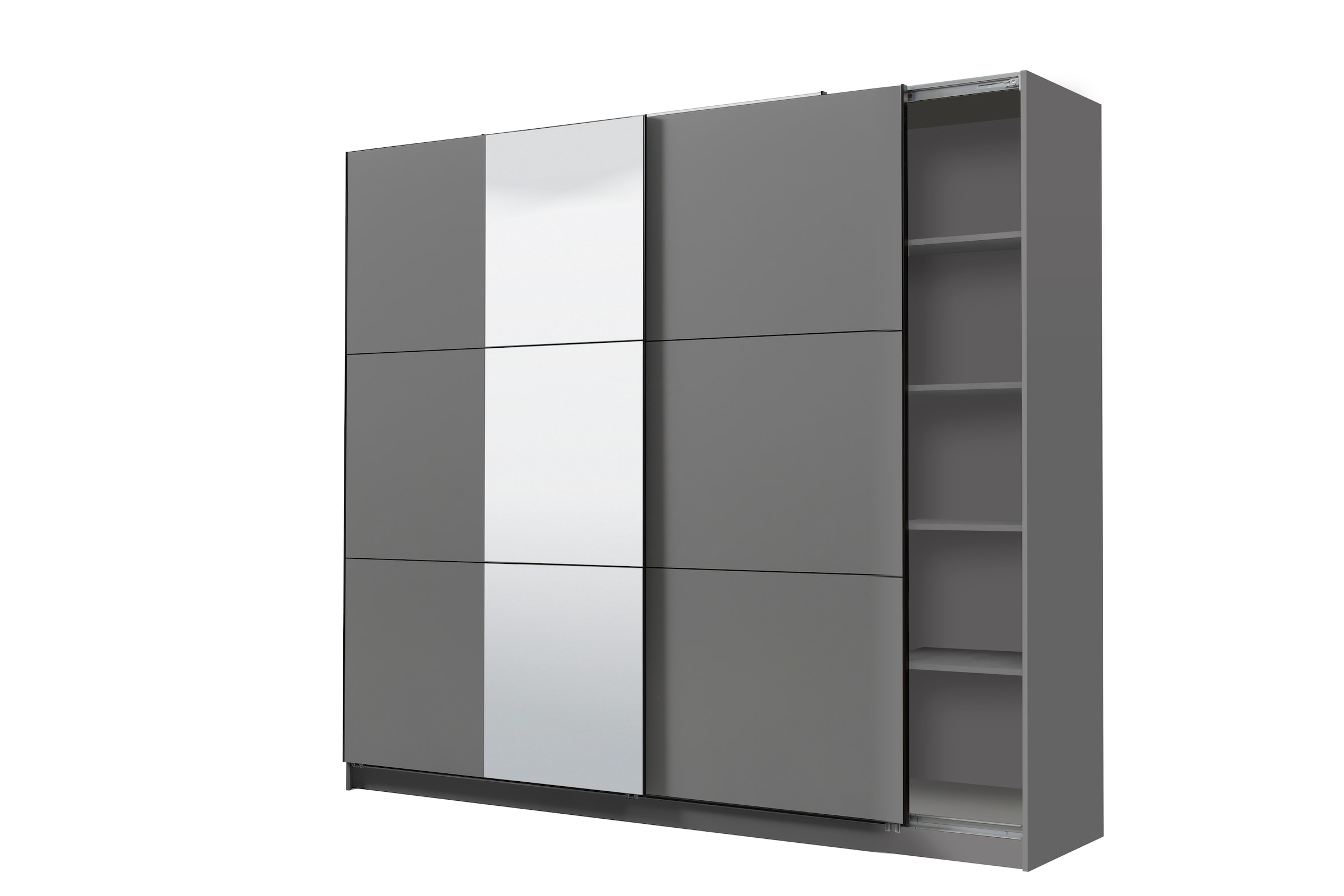INOSIGN Schwebetürenschrank »Sierra Kleiderschrank mit Spiegel Wäscheschrank Garderobe«, Topseller INKLUSIVE Inneneinteilung, FSC-Zertifiziert