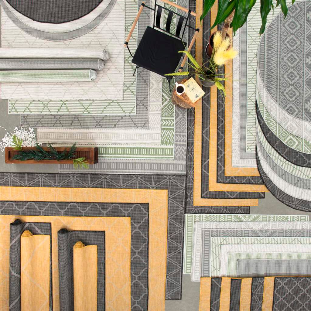 Carpet City Teppich »Palm«, Terrasse, & online Balkon, kaufen rechteckig, Wetterfest UV-beständig, für | flach Küche, gewebt Jelmoli-Versand