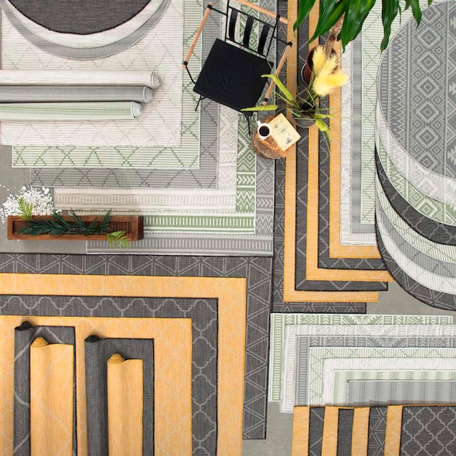 Carpet City Teppich »Palm«, rechteckig, Wetterfest & UV-beständig, für  Balkon, Terrasse, Küche, flach gewebt online kaufen | Jelmoli-Versand