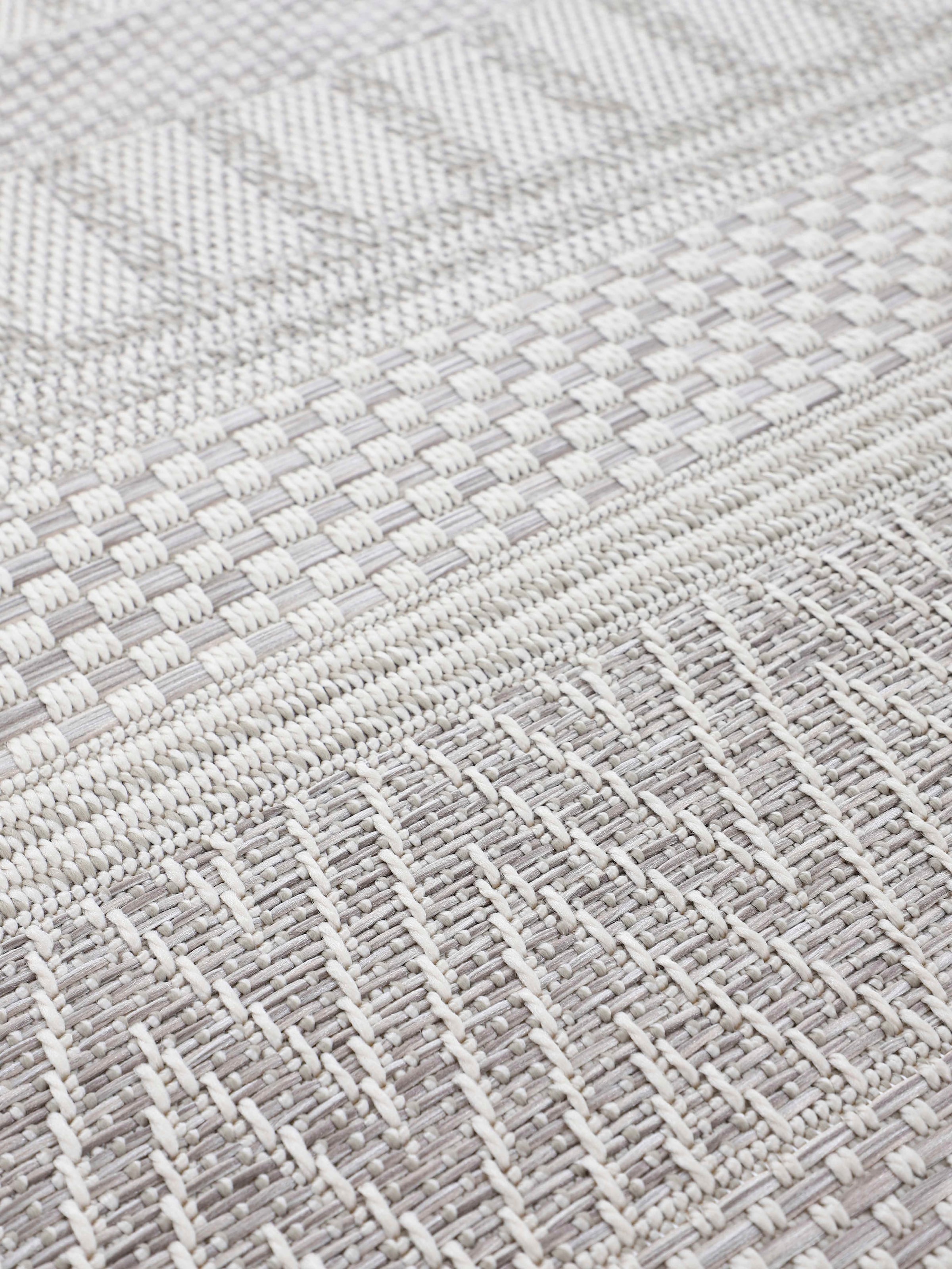 carpetfine Teppich »Boho 100«, rund, 4 mm Höhe, robustes Flachgewebe, Sisal Optik, UV-beständig, Aussenbereich
