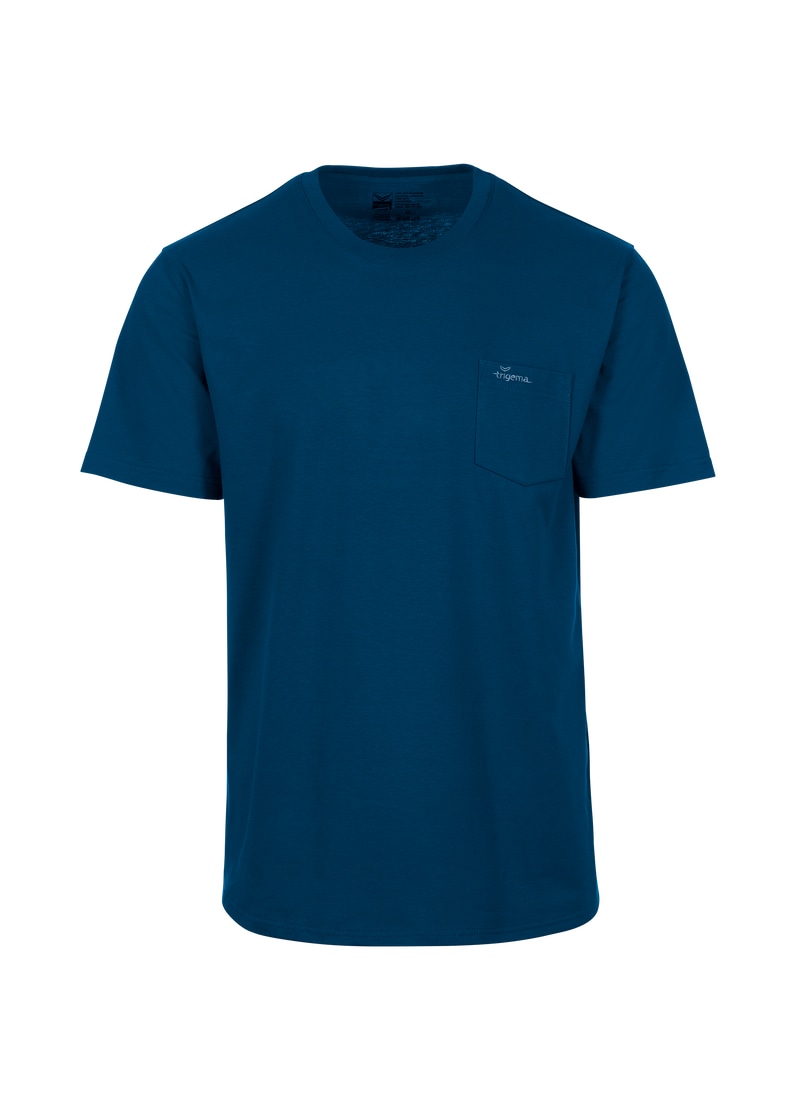 Trigema T-Shirt »TRIGEMA T-Shirt aus Biobaumwolle mit Brusttasche«, (1 tlg.)