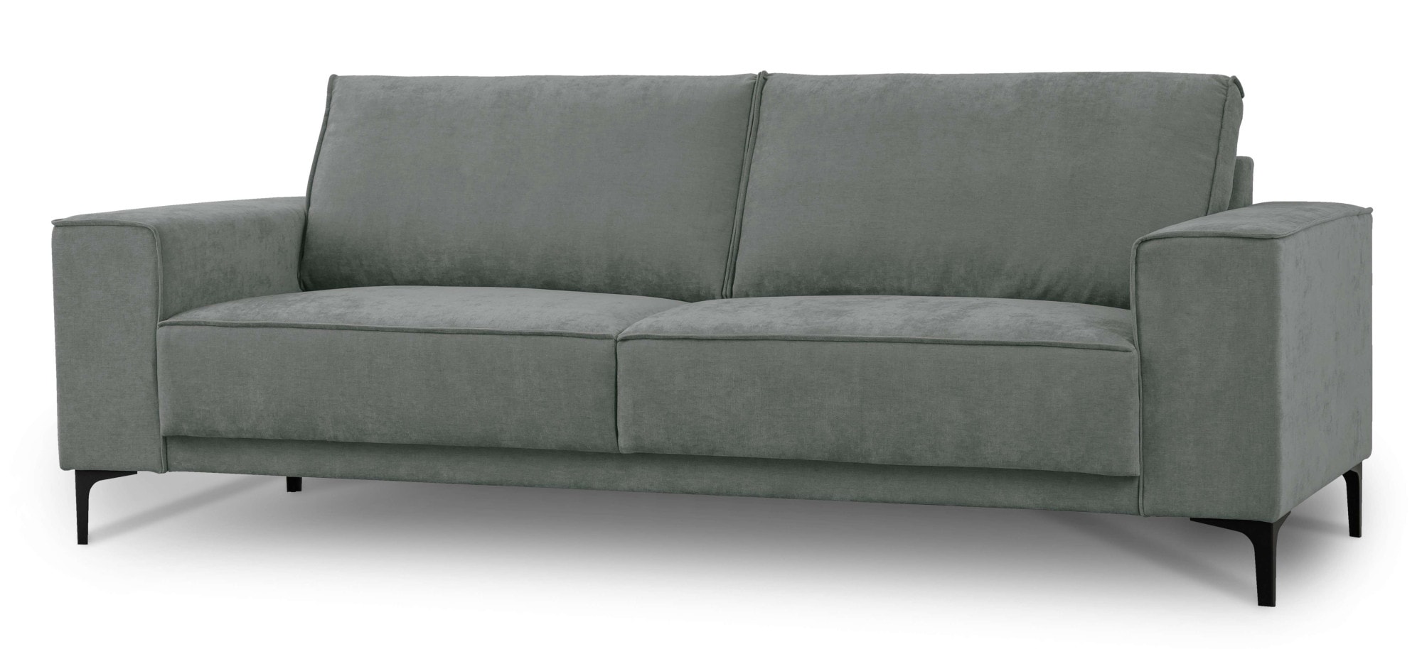Places of Style 3-Sitzer »3er Sofa Oland, Struktur, Flachgewebe, Luxus-Microfaser, Boucle«, 224 cm, Wellenunterfederung, Skandi-Design, Metallfüsse