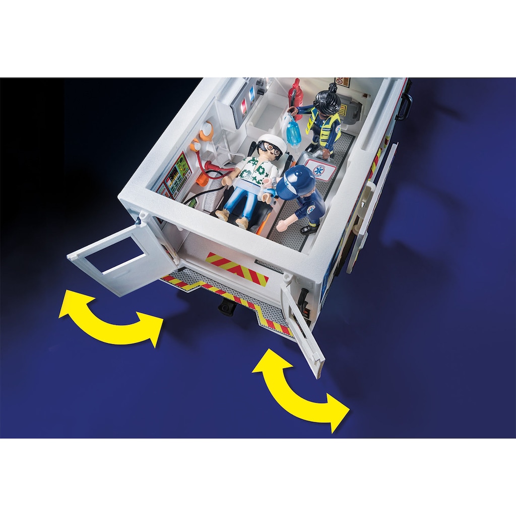 Playmobil® Konstruktions-Spielset »Rettungs-Fahrzeug: US Ambulance (70936), City Action«, (93 St.)