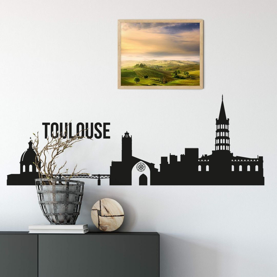 Wall-Art Wandtattoo »XXL Stadt Skyline | St.), entfernbar selbstklebend, Toulouse online 120cm«, (1 kaufen Jelmoli-Versand