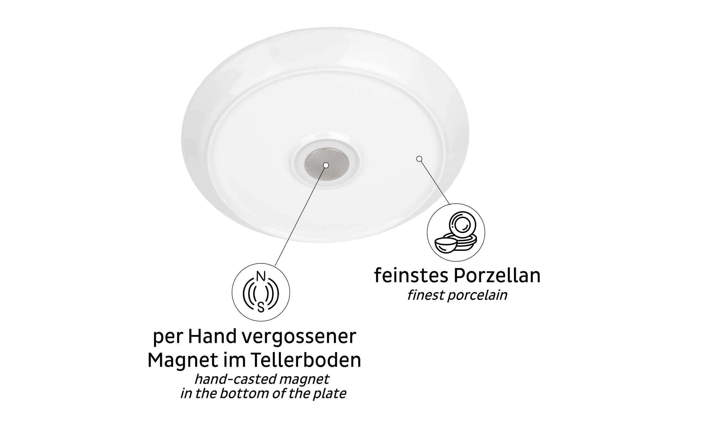 Teller »Porzellan-Magnetteller«