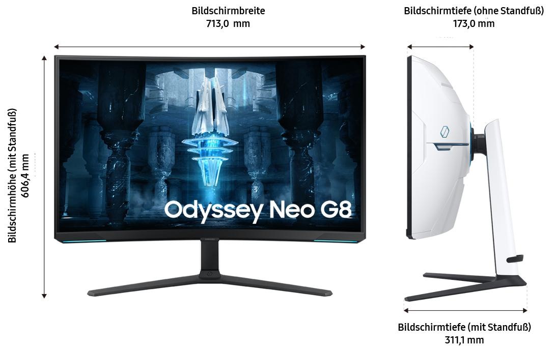 Samsung Curved-Gaming-Monitor »Samsung LS32BG850NPXEN«, 81,2 cm/32 Zoll, 3840 x 2160 px, 240 Hz
