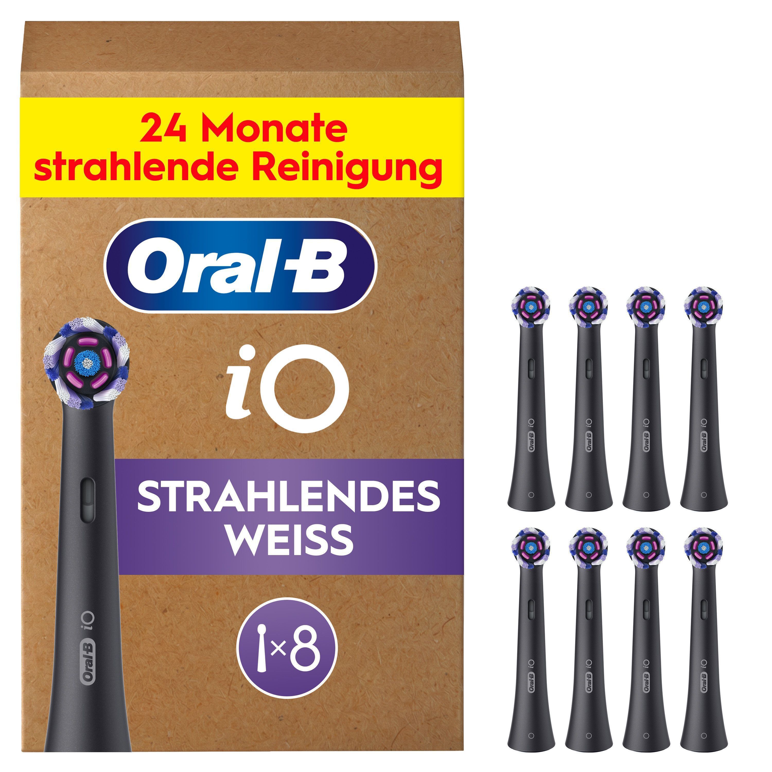 Oral-B Aufsteckbürsten "Oral-B iO Strahlendes Weiss" fortschrittliche Plaque-Entfernung, Poliereinsätze zur Zahnaufhellung