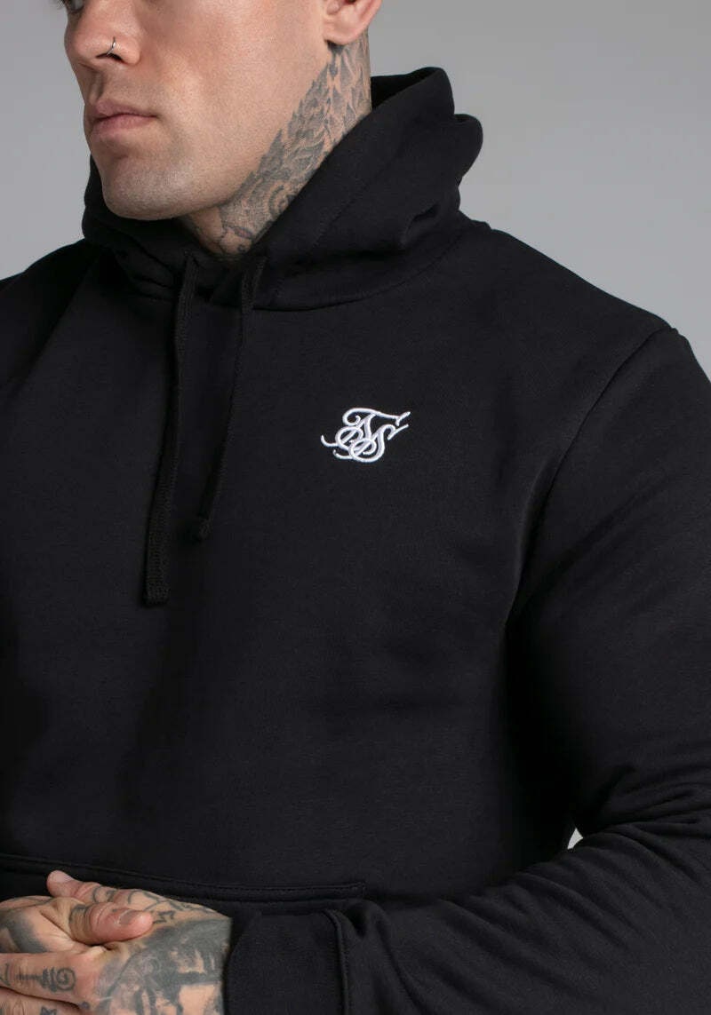 Siksilk Kurzarmpullover »Kapuzenpullover Black Essential Overhead Hoodie«