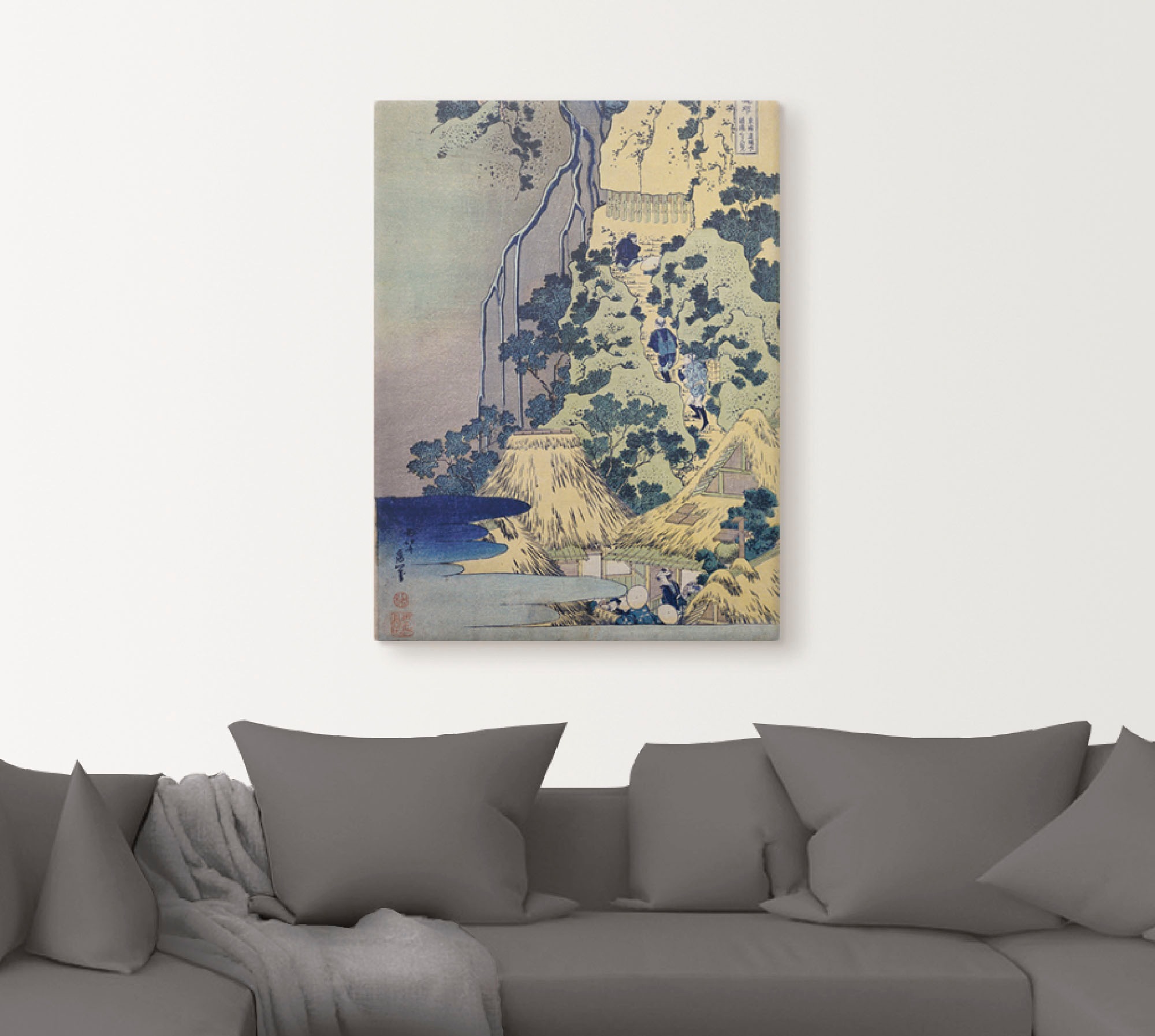 Artland Wandbild »Reisende beim Aufstieg eines Berges«, Berge, (1 St.), als Leinwandbild, Poster in verschied. Grössen