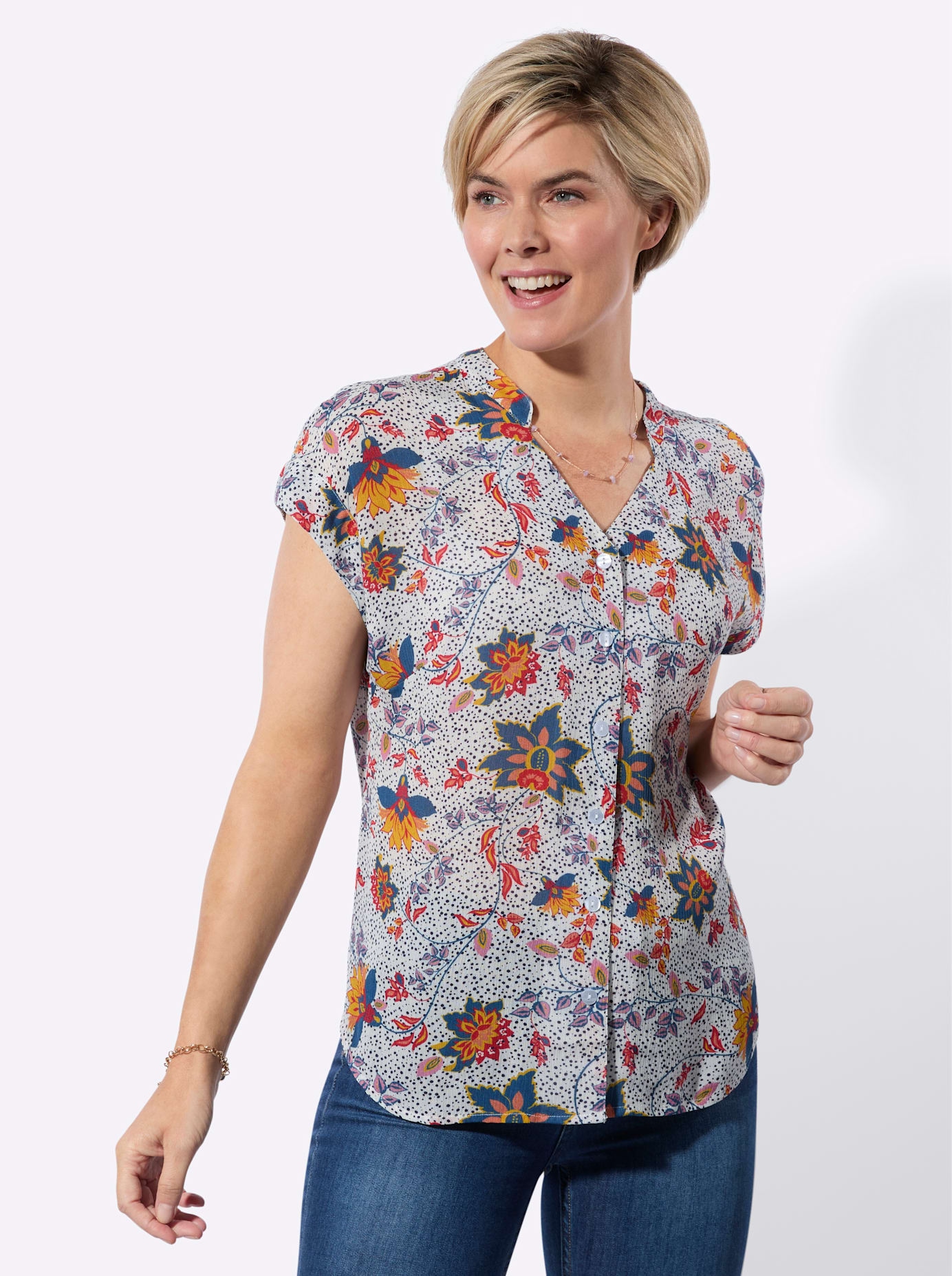 Classic Basics Druckbluse