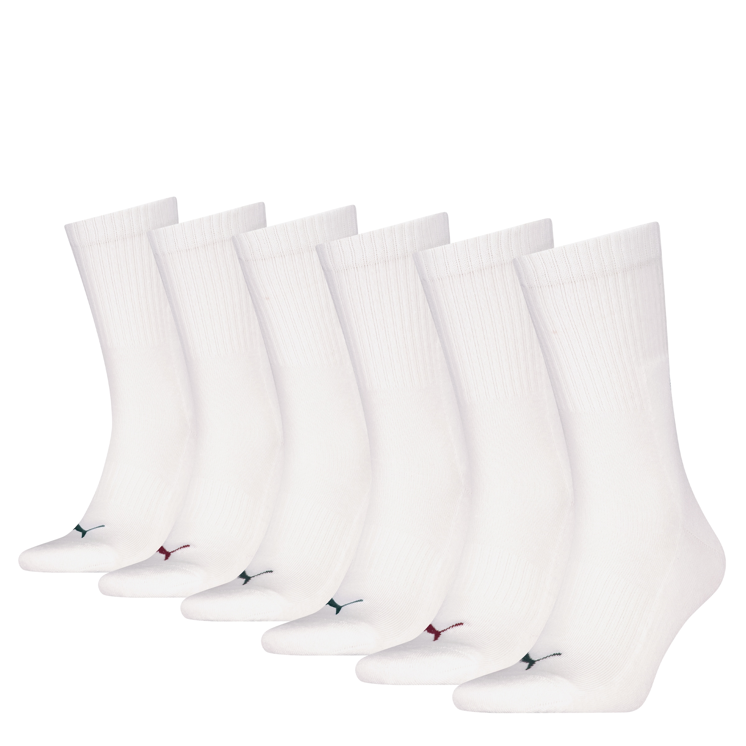 PUMA Socken »PUMA UNISEX CUSHIONED NEXT CREW 6P ECOM« 6 Paar, mit Logoschriftzug an der Rückseite