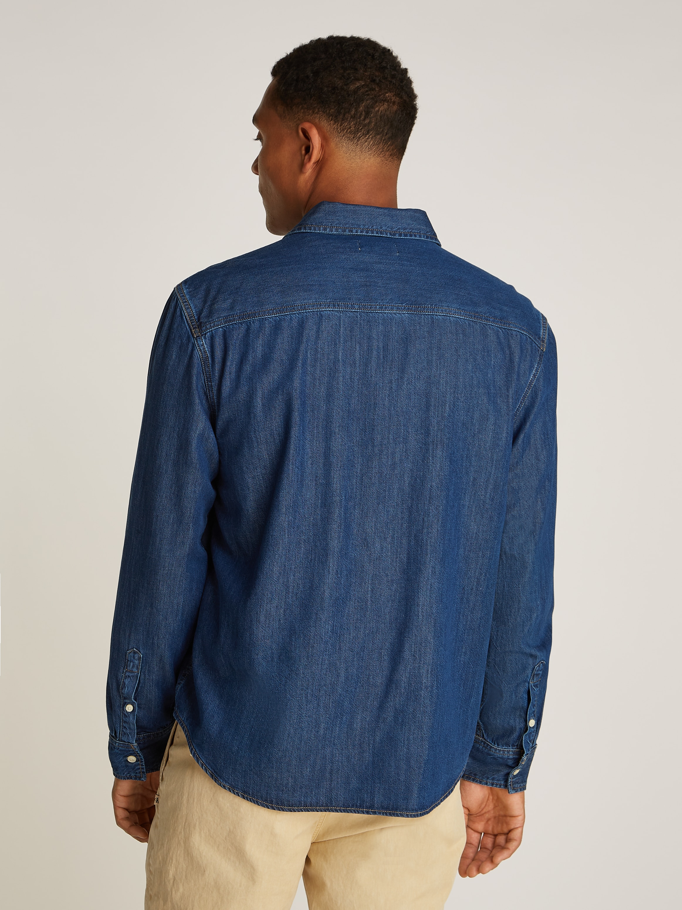 Calvin Klein Jeans Jeanshemd »REGULAR DENIM SHIRT«, Logostickerei, Brusttasche