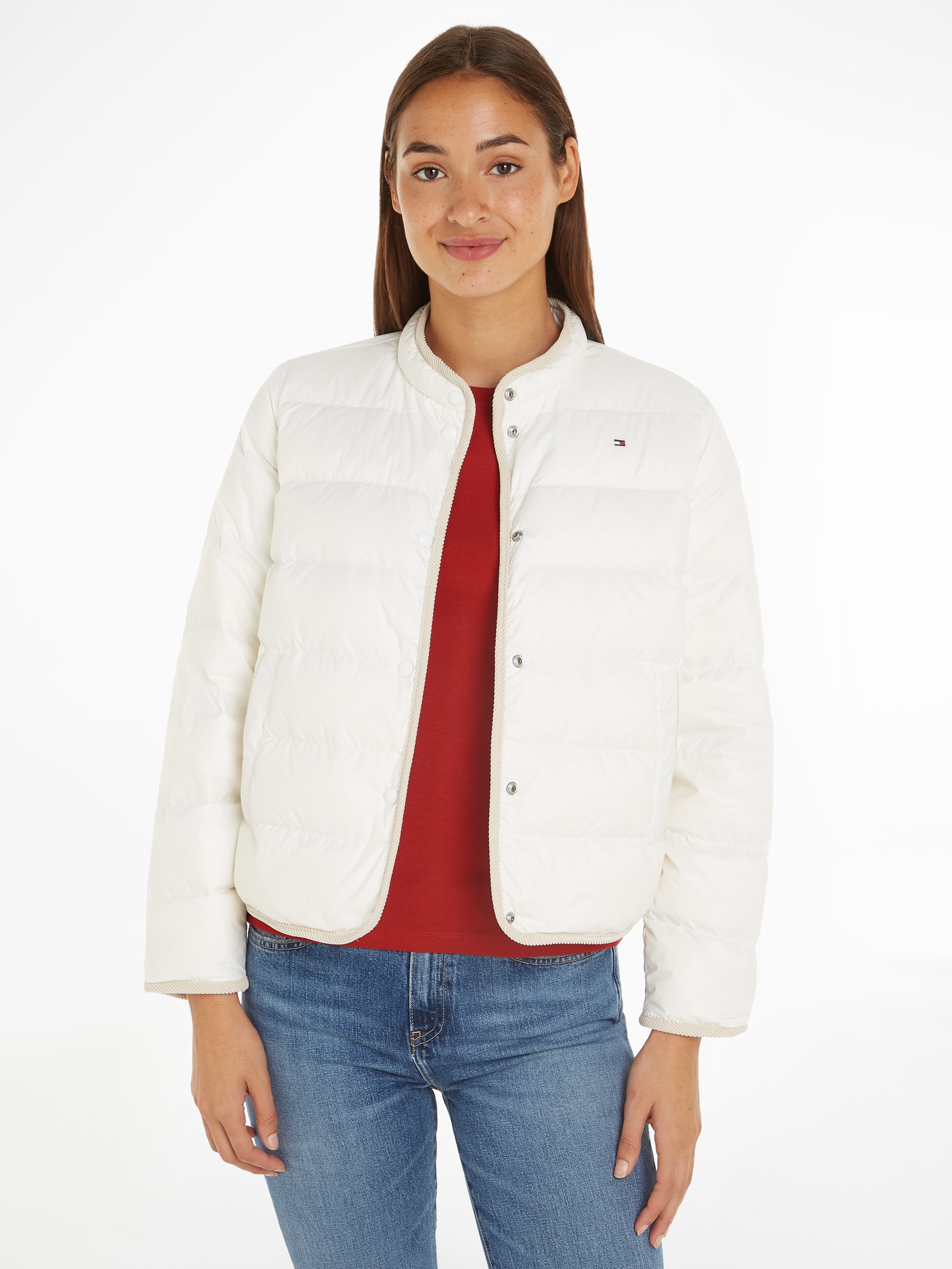 Steppjacke »LW DOWN COLLARLESS JACKET«, mit leichter Wattierung