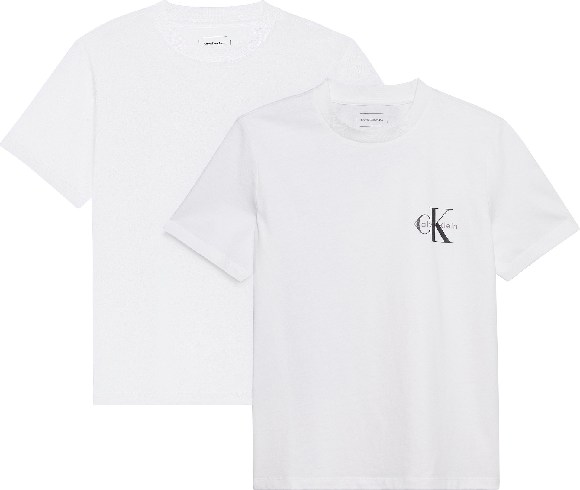 Calvin Klein Jeans T-Shirt »A- Logo CN 2 Pack Tee« Packung, 2er-Pack, 2 Stk. Mit Rundhalsausschnitt