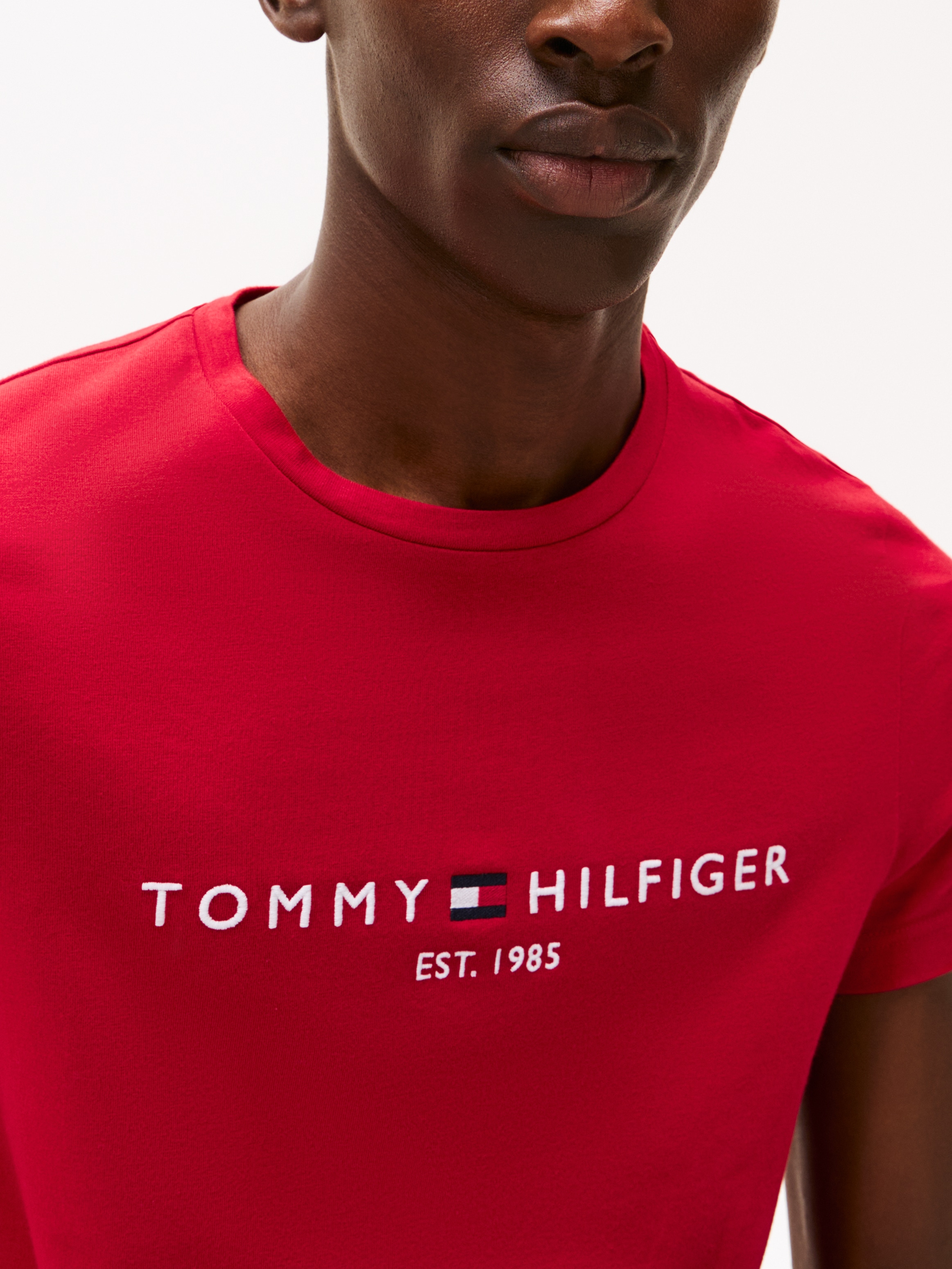 Tommy Hilfiger T-Shirt »TOMMY LOGO TEE«, aus reiner Baumwolle