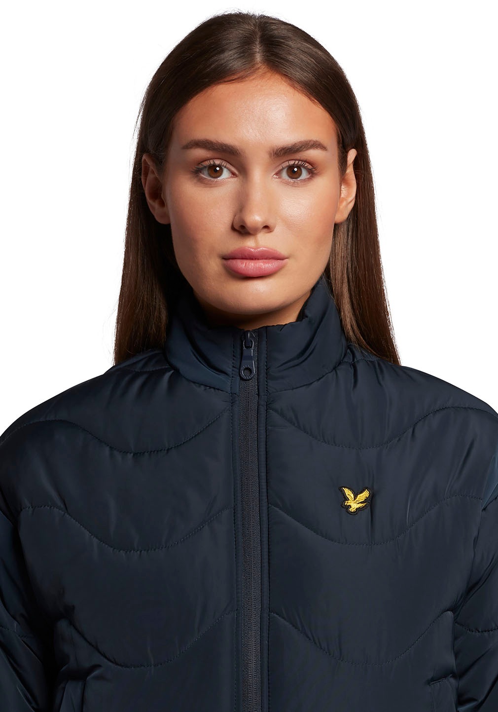 Lyle & Scott Steppjacke, mit Logo-Aufnäher auf der Brust