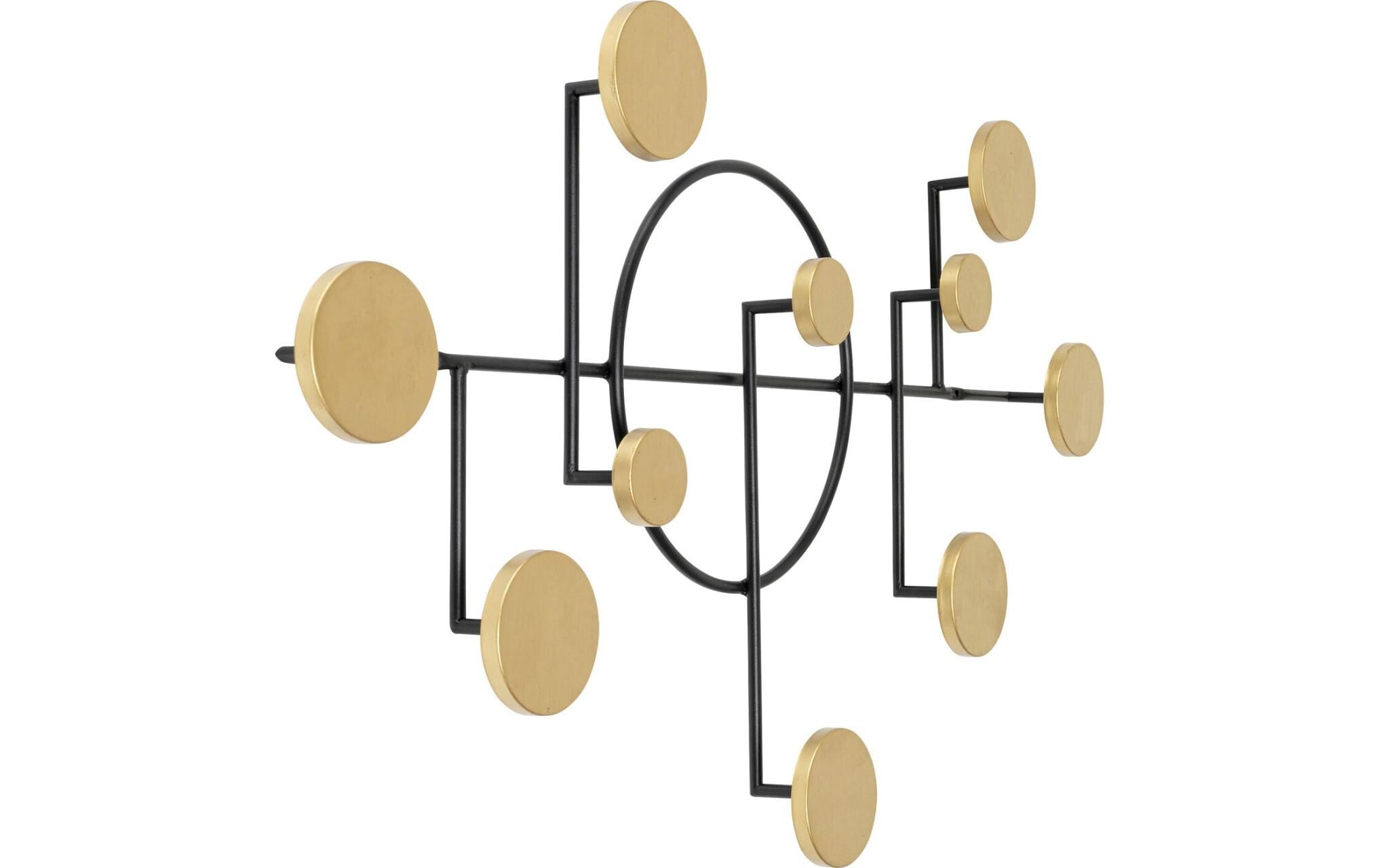 Kare Design Garderobenleiste »Art Circles Goldfarben/Schwarz«