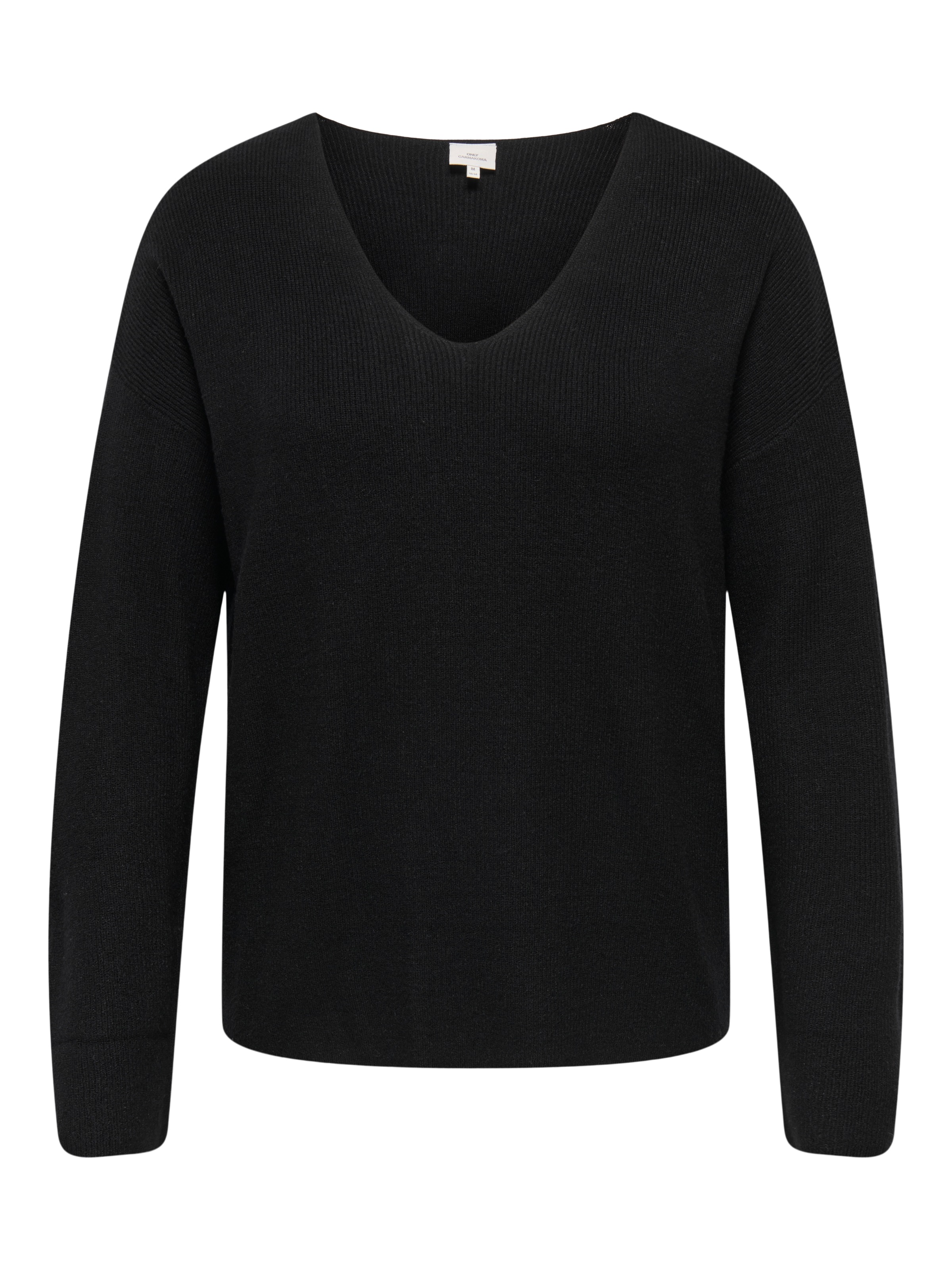 ONLY CARMAKOMA V-Ausschnitt-Pullover »CARIBI LS RIB LOOSE V-NECK CC KNT«