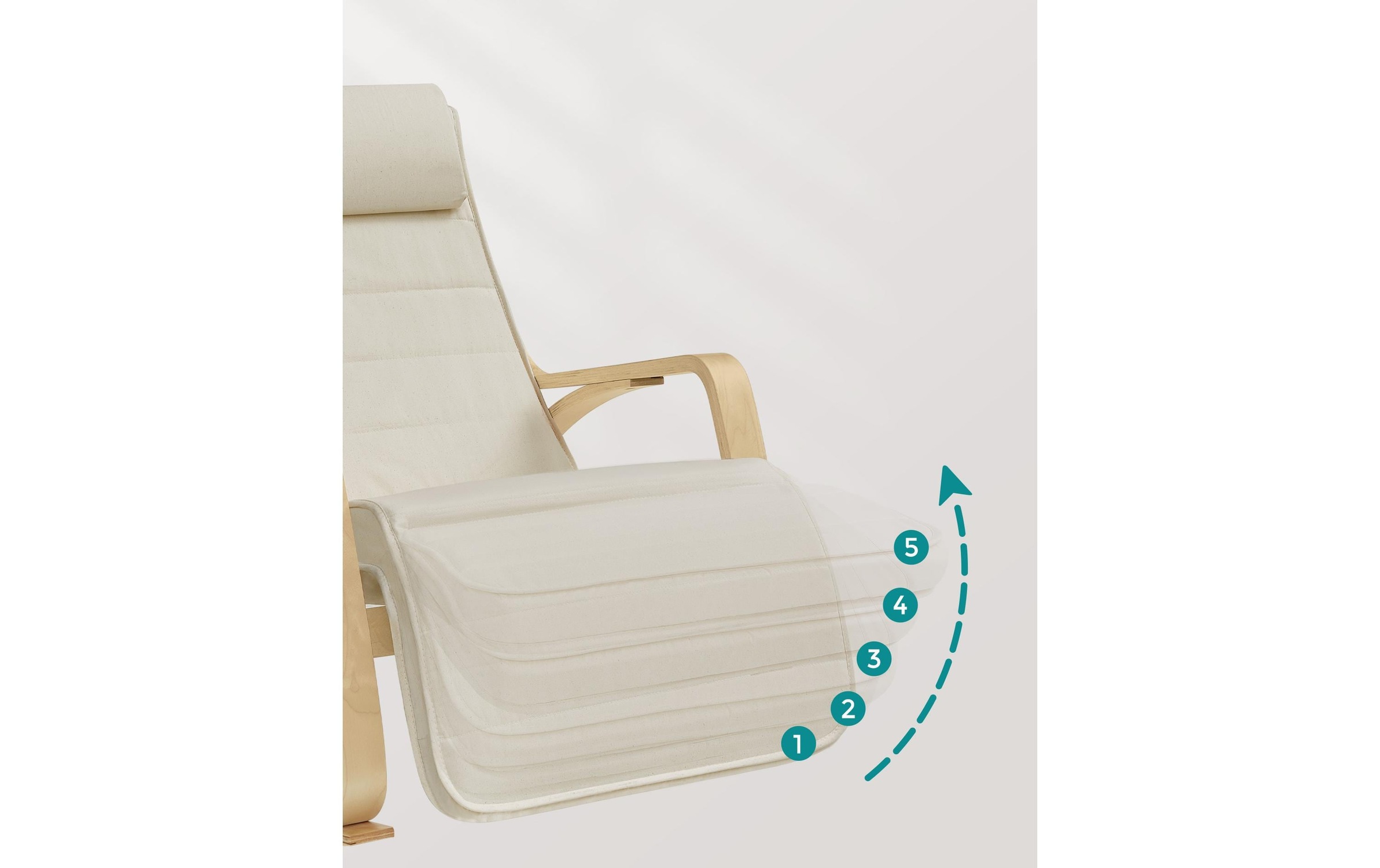 SONGMICS Stuhl »91 cm x 115 cm, Beige«