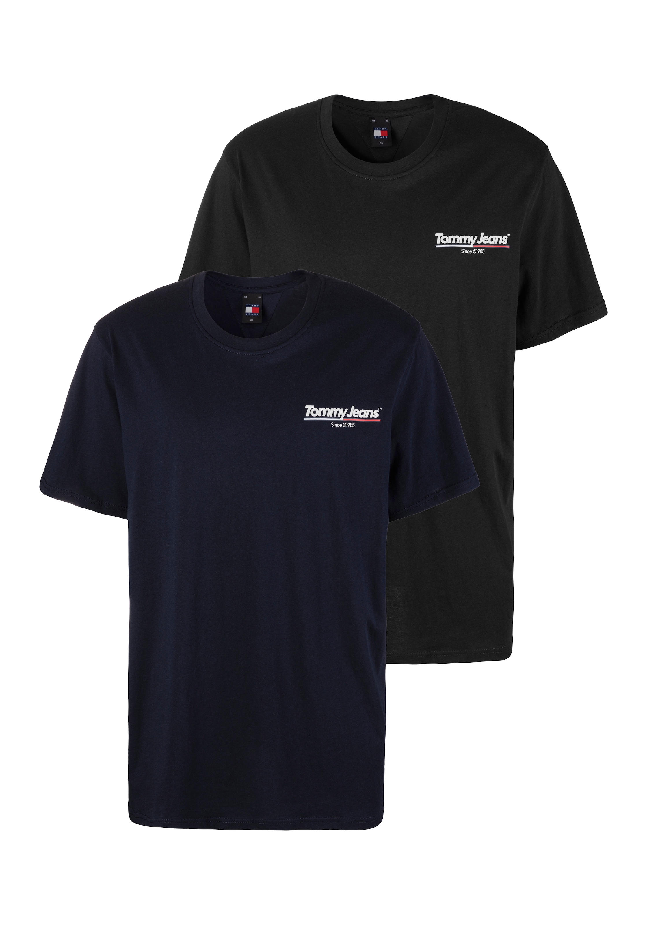 Tommy Jeans Plus T-Shirt »TJM SLIM TJ TWIST 2PACK TEE EXT«, (Packung, 2 tlg.), mit Markenprint