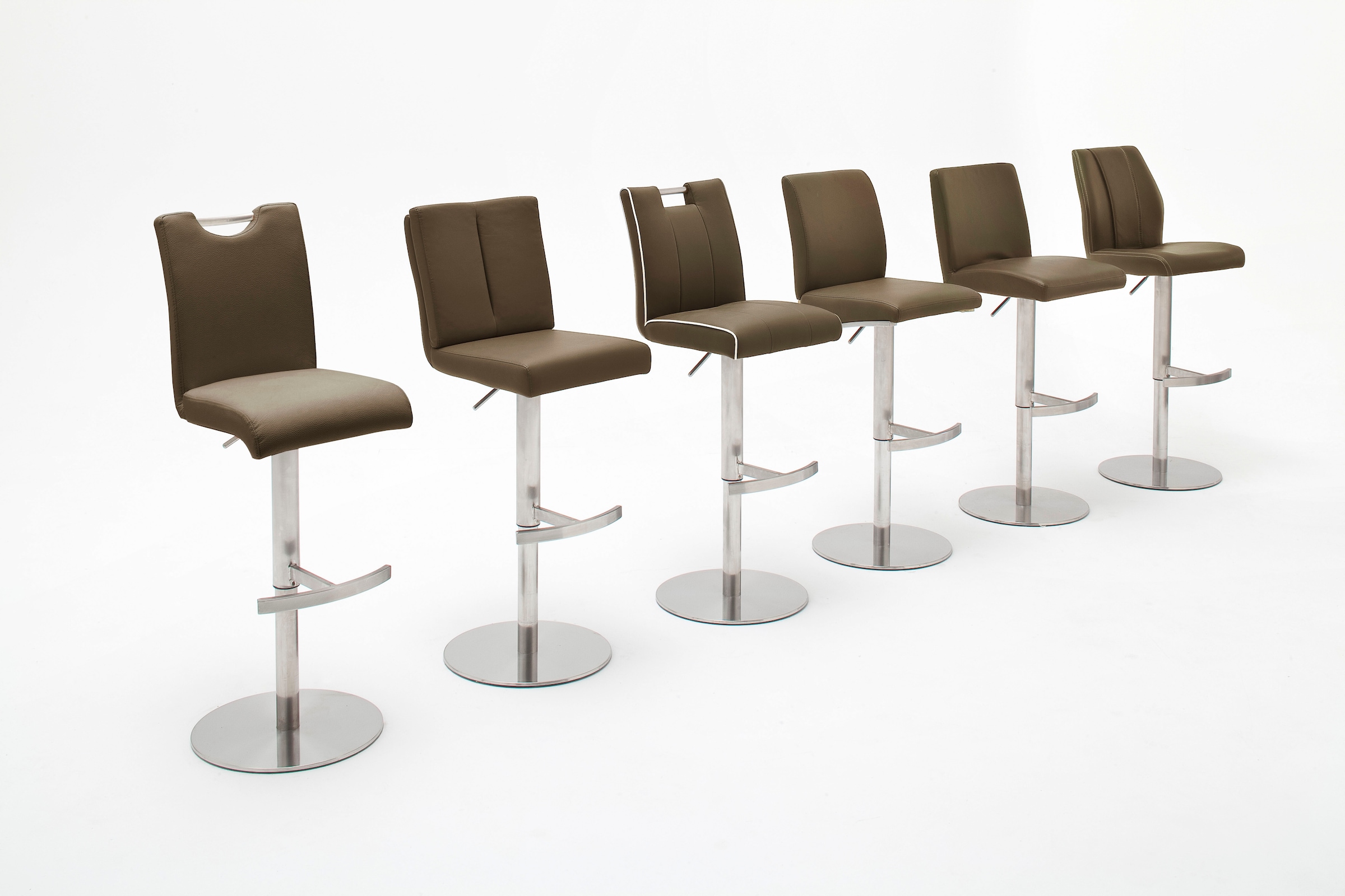MCA furniture Bistrostuhl »BARBECOOL«, mit Rückenlehne,Bodenplatte rund, 360° drehbar, Sitzhöhe von 56-81 cm