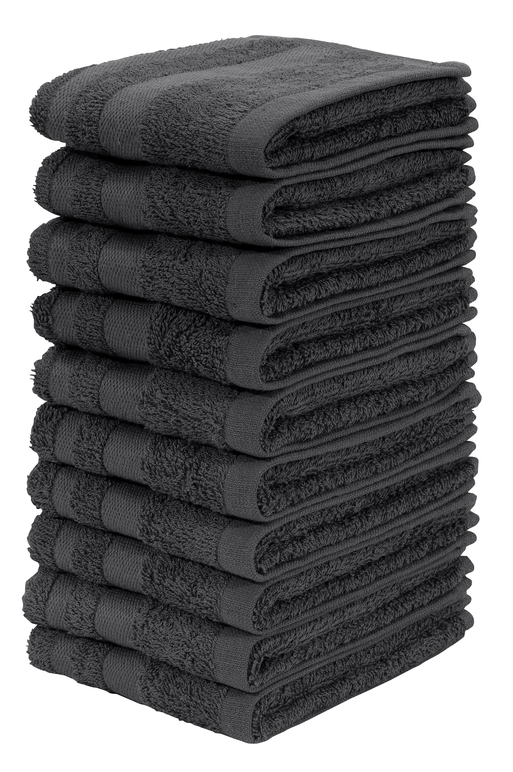 my home Handtuch Set »Vanessa, 10 Seiftücher 30x30«, (Set, 10 St., 10 Seiftücher (30x30 cm), Handtücher mit Bordüre, 100% Baumwolle, einfarbig, weich