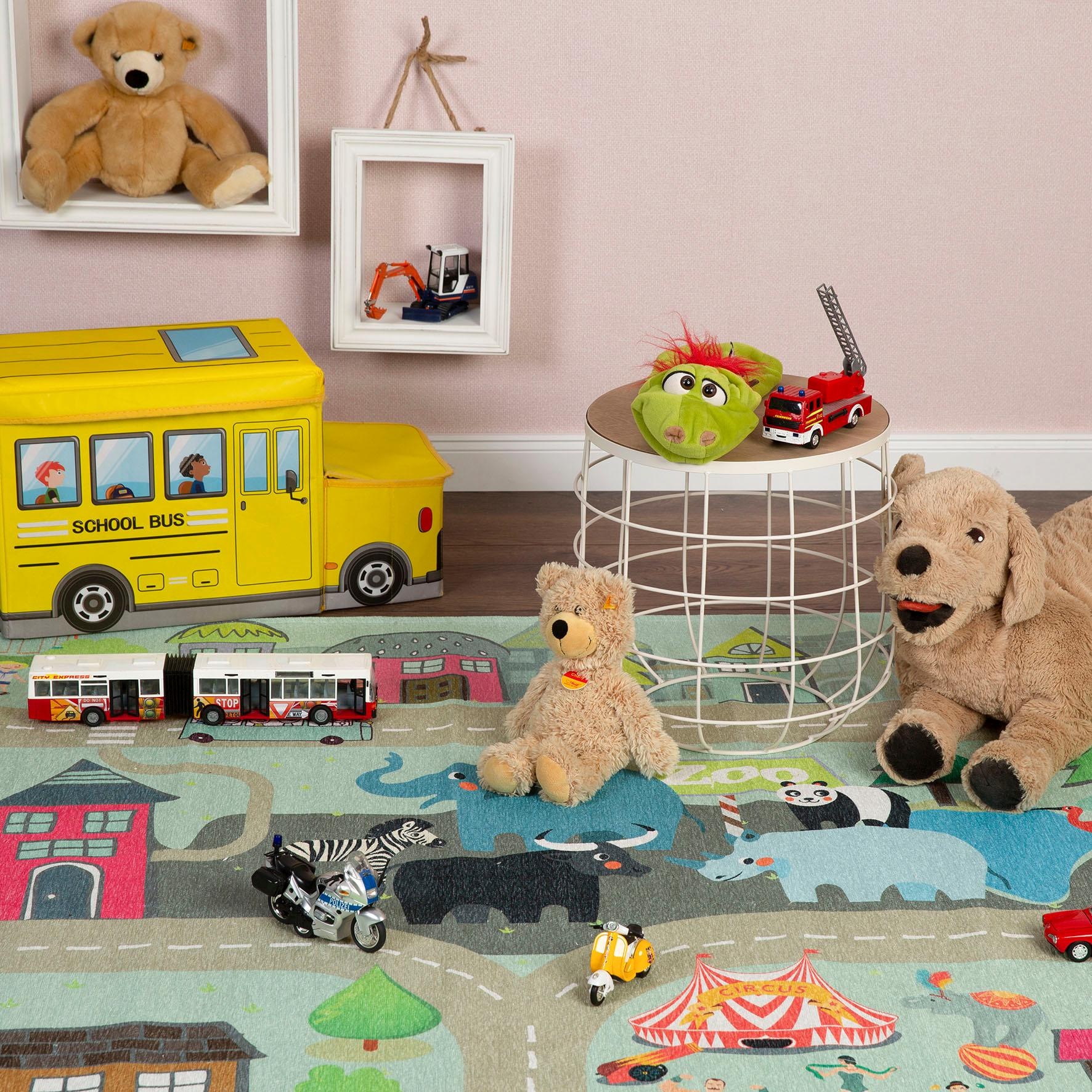 Obsession Kinderteppich »My Torino Kids 231«, rechteckig, 10 mm Höhe, Flachgewebe, Strassen-Spiel-Teppich, Kinderzimmer